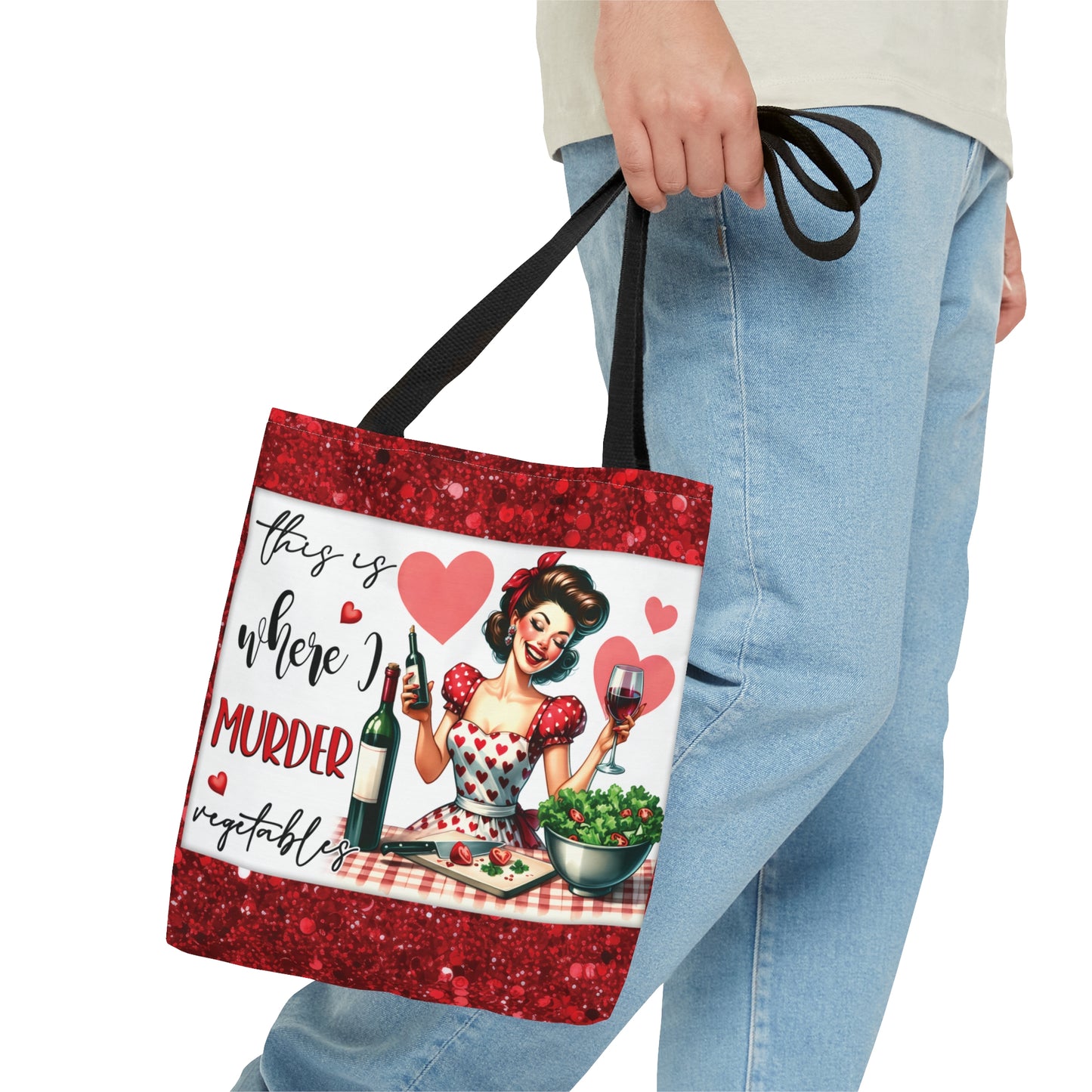 Tote Bag, Retro, This is where I murder Vegetables