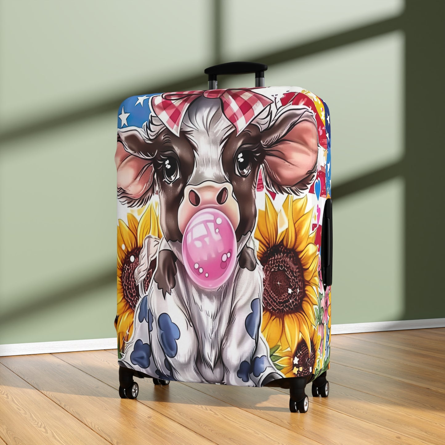 Luggage Cover, Sunflowers, Highland Cow, awd-3101