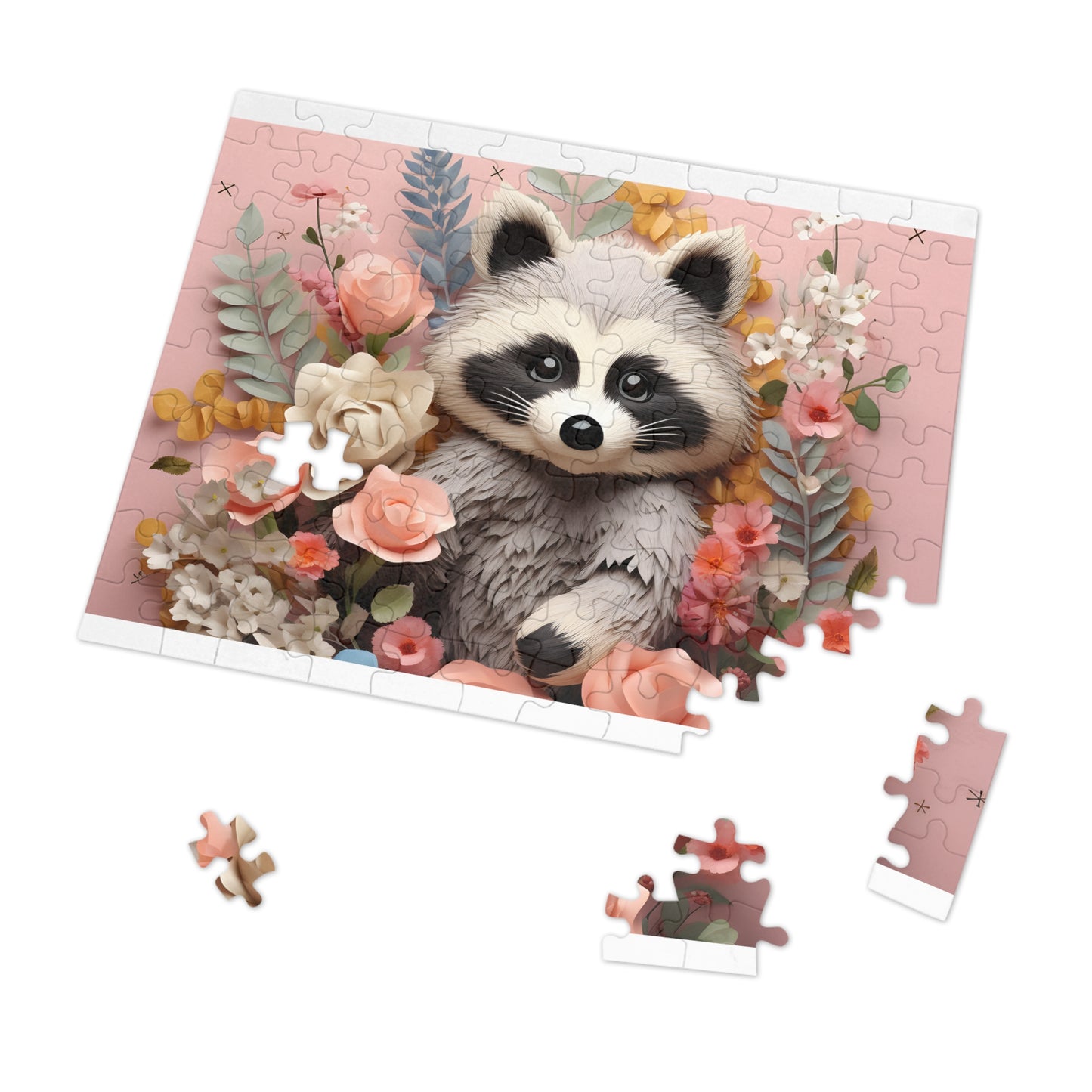 Jigsaw Puzzle, Racoon, Personalised/Non-Personalised (30, 110, 252, 500,1000-Piece)