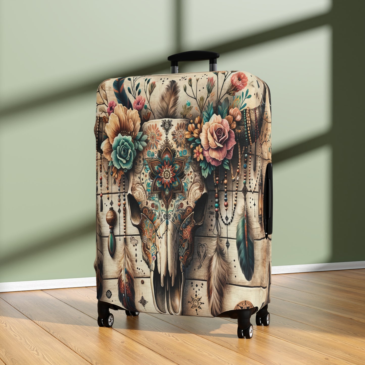 Luggage Cover, Country and Western, Boho Country Skull, awd-1810