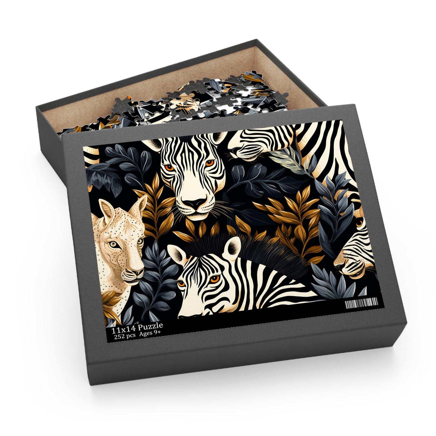 Personalised/Non-Personalised Puzzle, Zebra (120, 252, 500-Piece)