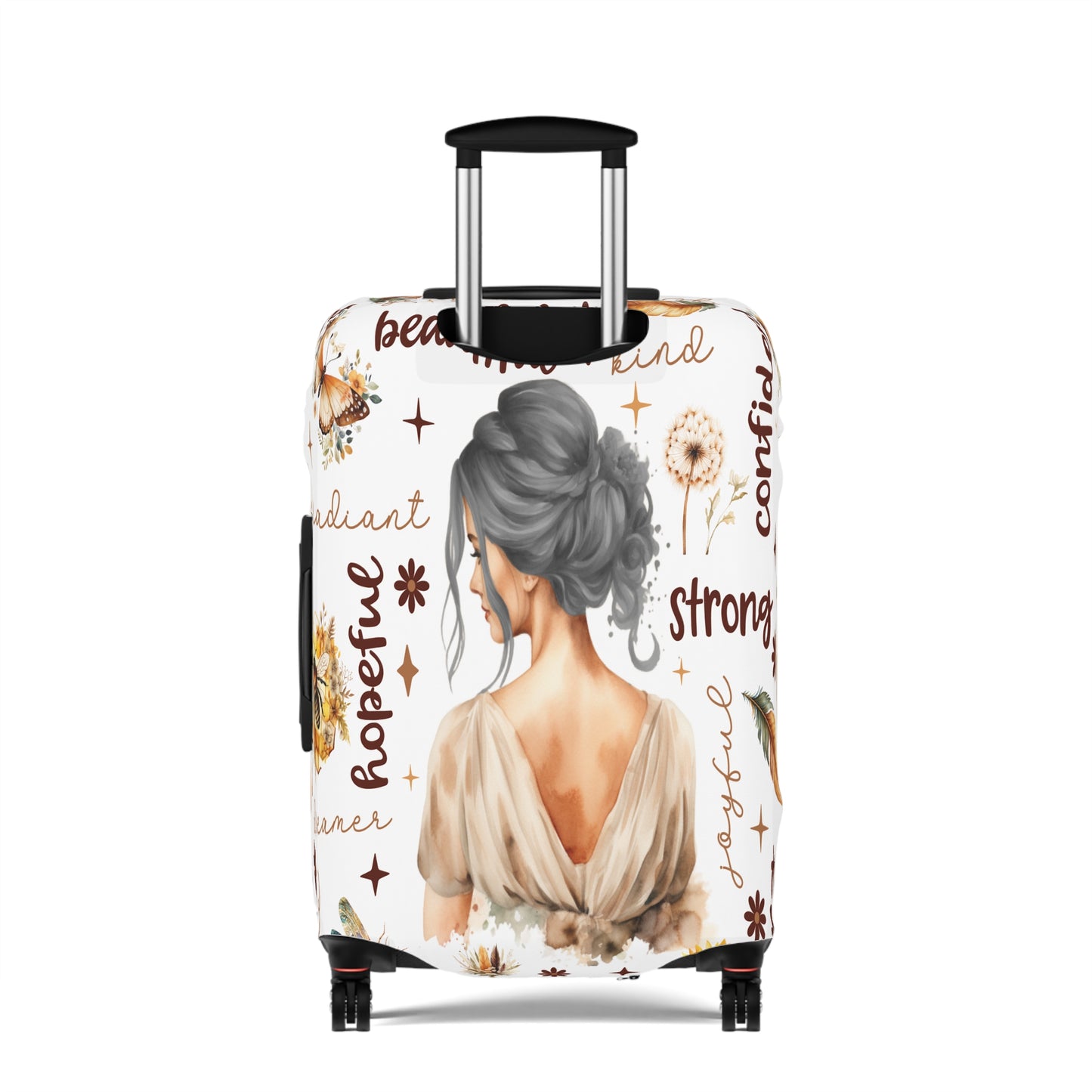 Luggage Cover, Affirmations, Grey Hair, awd-505