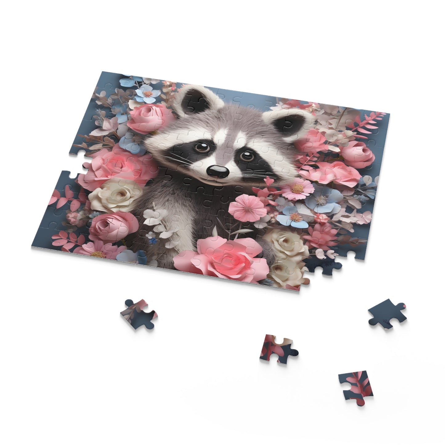 Personalised/Non-Personalised Puzzle, Racoon (120, 252, 500-Piece)