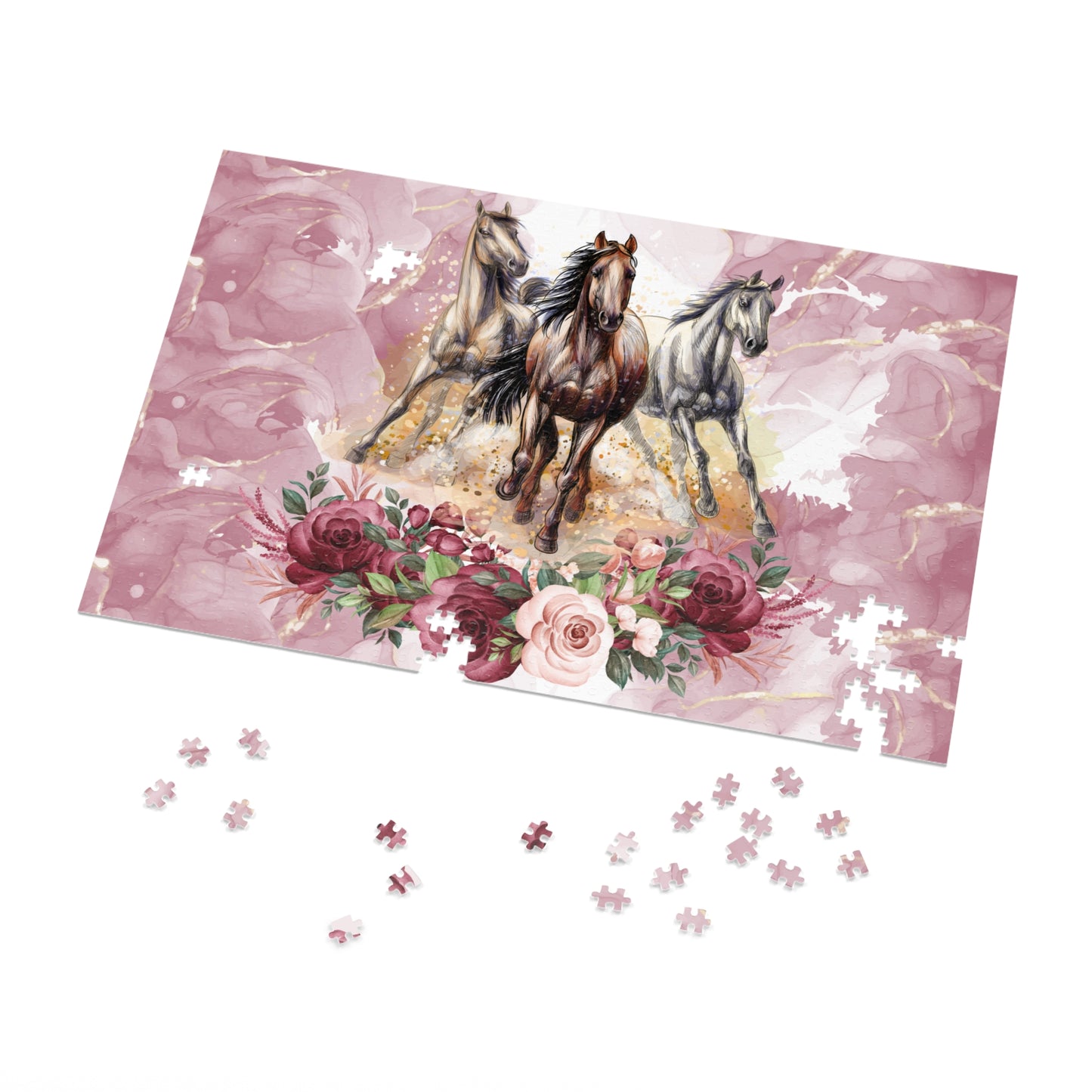 Jigsaw Puzzle, Horses, Personalised/Non-Personalised (30, 110, 252, 500,1000-Piece)