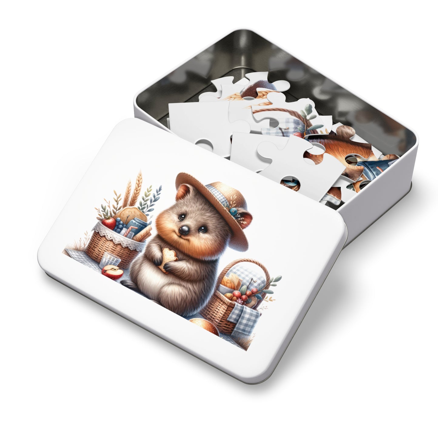 Jigsaw Puzzle in Tin, Australian Animals, Quokka, Personalised/Non-Personalised awd-1329 (30, 110, 252, 500,1000-Piece)