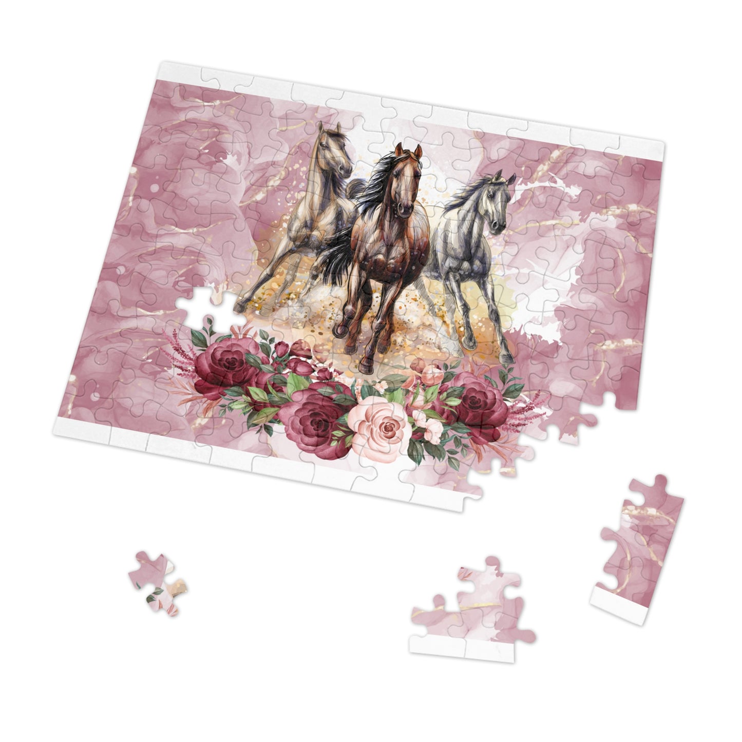 Jigsaw Puzzle, Horses, Personalised/Non-Personalised (30, 110, 252, 500,1000-Piece)