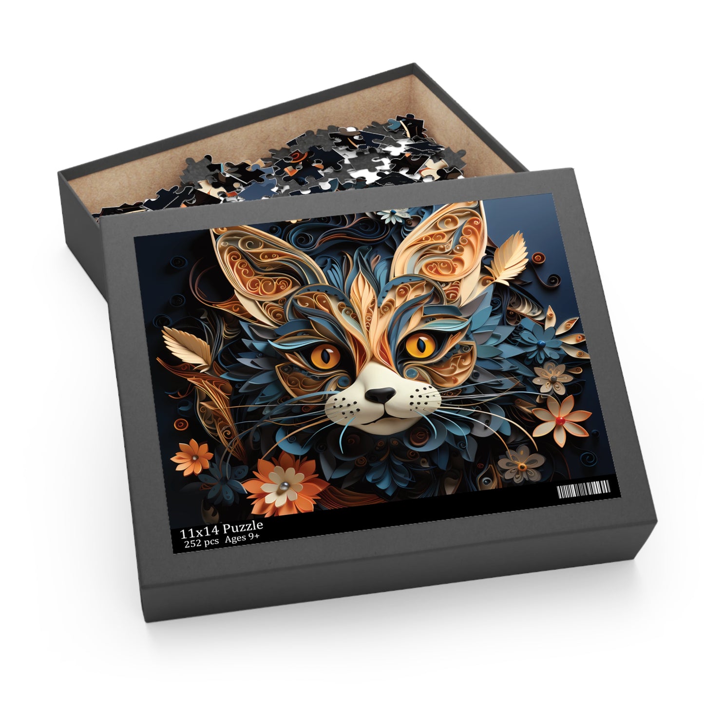 Personalised/Non-Personalised Puzzle, Cat (120, 252, 500-Piece)