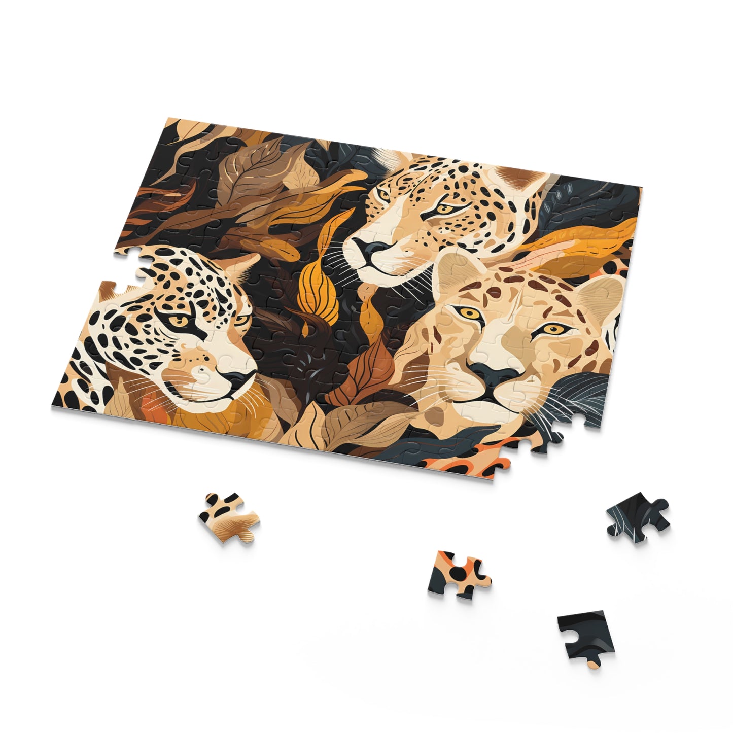 Personalised/Non-Personalised Puzzle, Leopard (120, 252, 500-Piece)