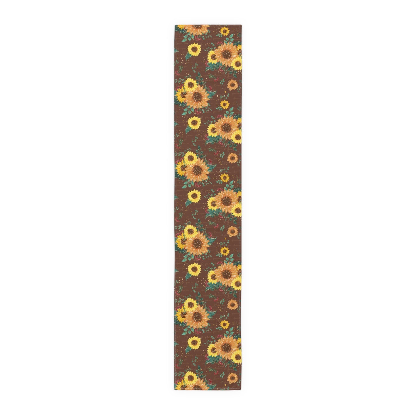 Sunflower Floral Table Runner, Cotton Twill and Poly Available, 2 sizes Available