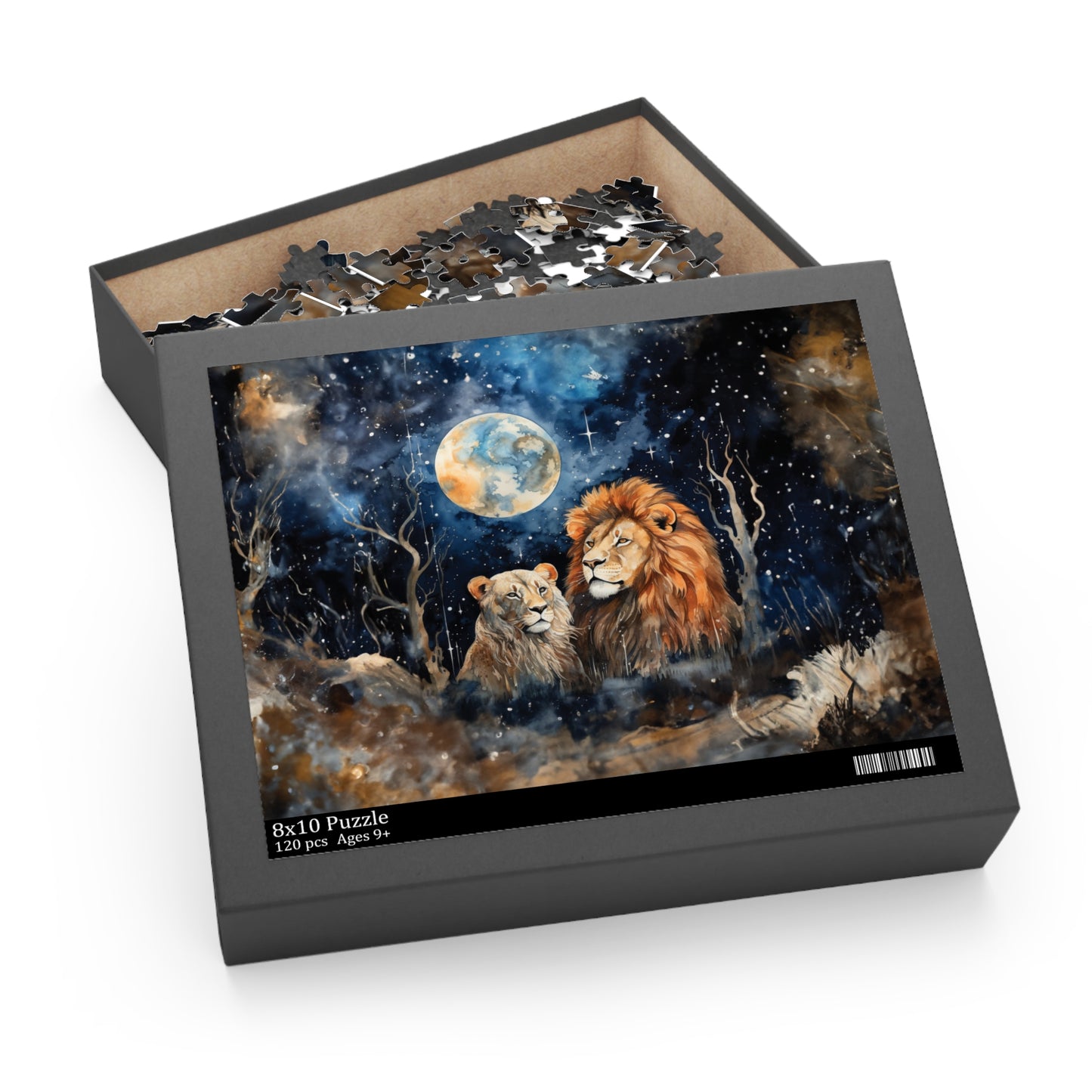 Personalised/Non-Personalised Puzzle, Lions (120, 252, 500-Piece)