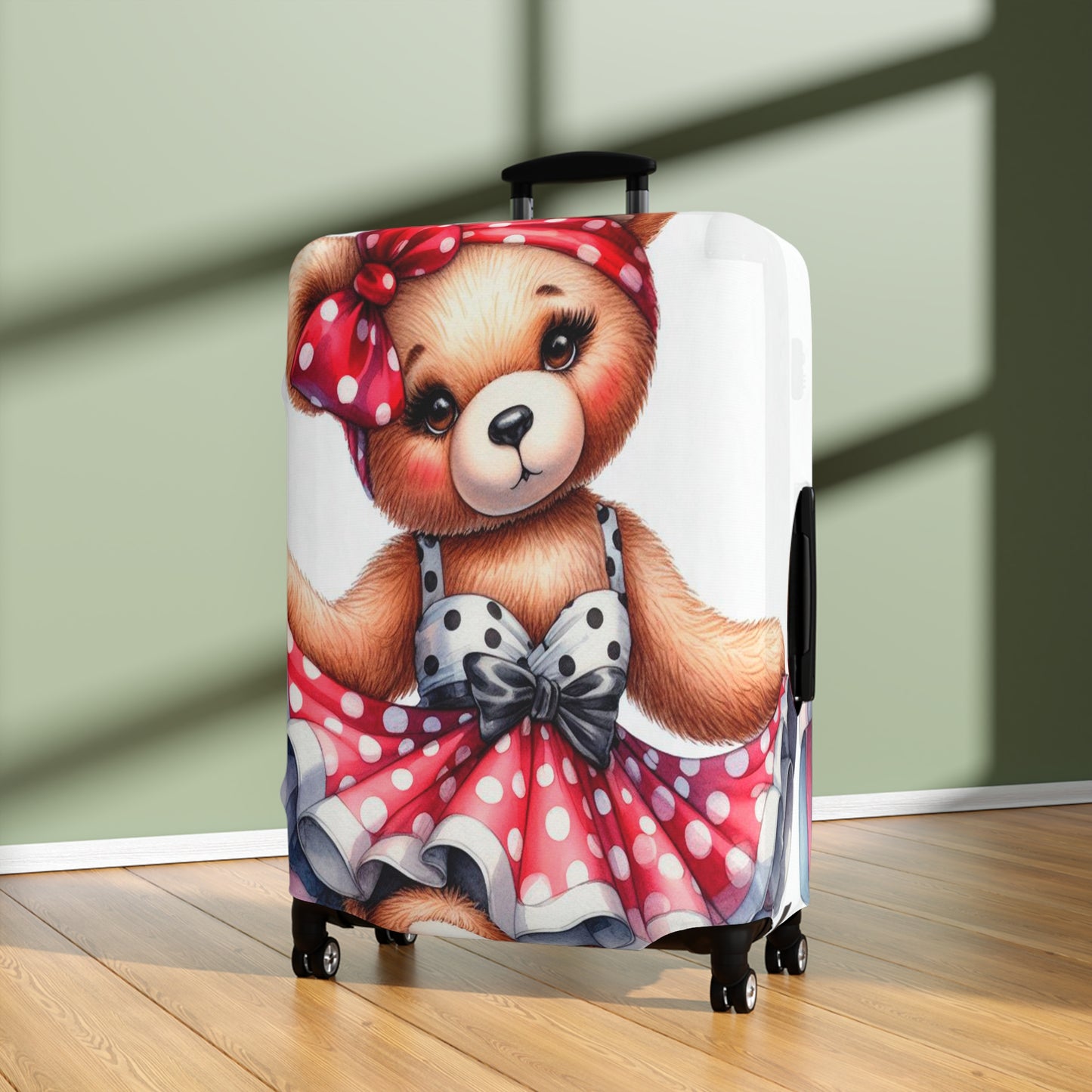 Luggage Cover, Rockabilly, Teddy Bear, awd-3031