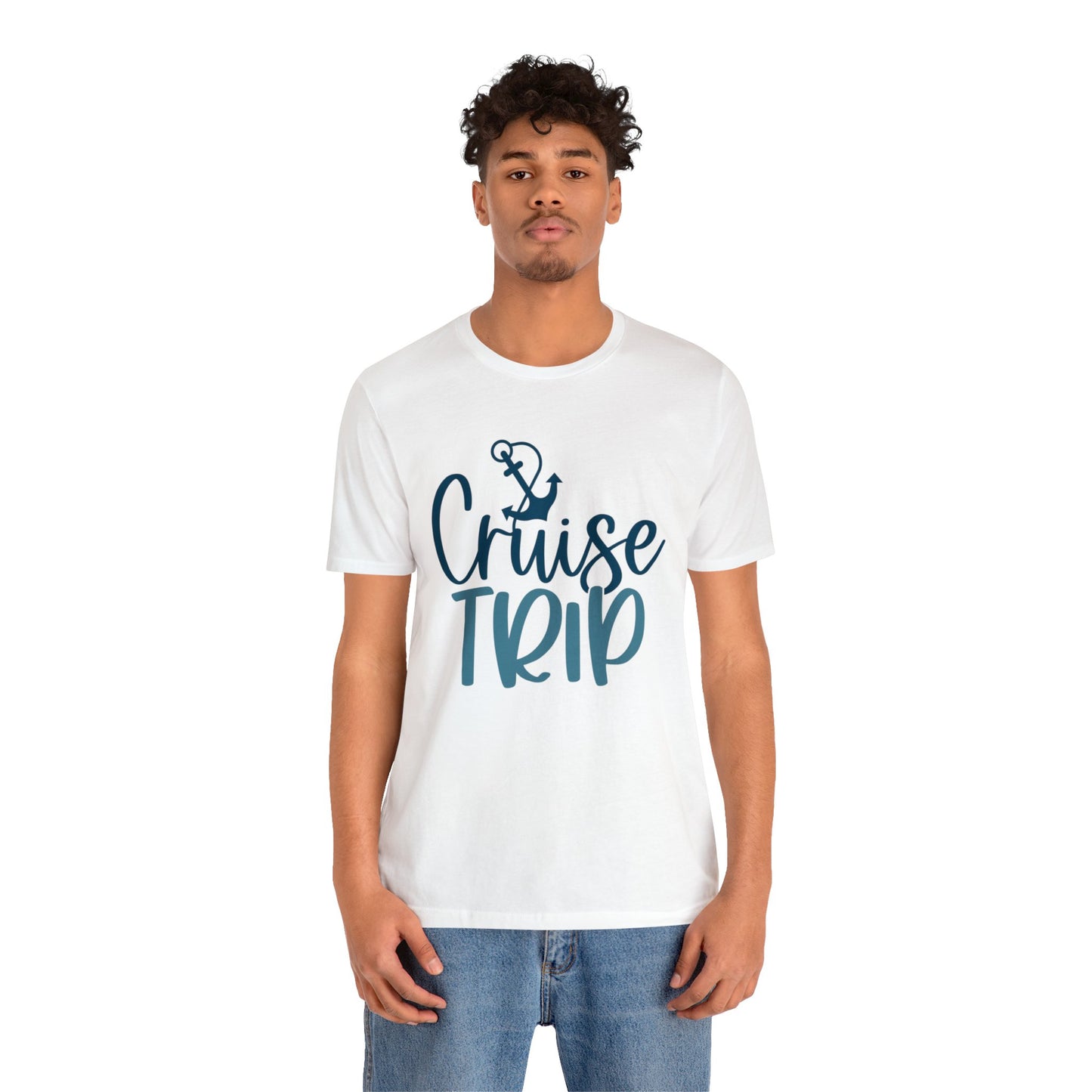 Unisex Adults Jersey Short Sleeve Tee, Cruise Tee, Cruise Trip, 100% Cotton, Light Fabric 142 g/m²