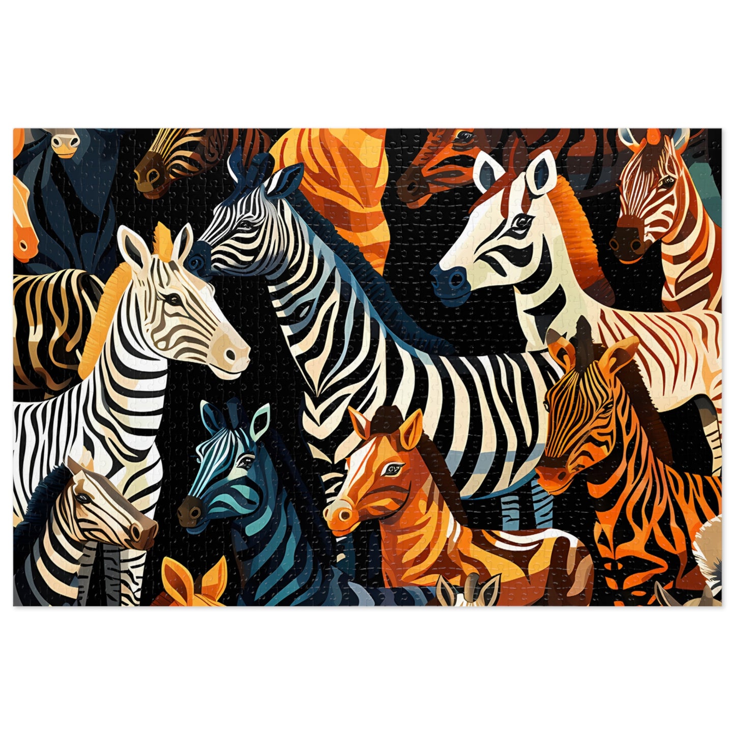 Jigsaw Puzzle, Zebra, Personalised/Non-Personalised (30, 110, 252, 500,1000-Piece)