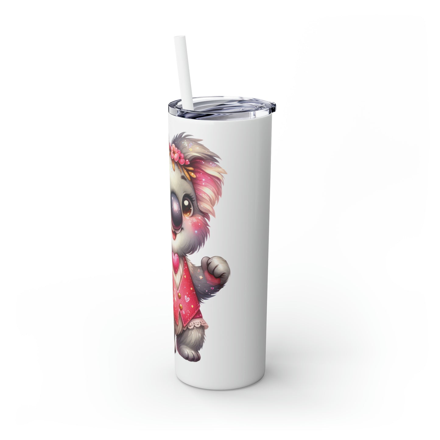 Skinny Tumbler with Straw, 20oz, Australian Animal, Koala, Fairy, awd-1326