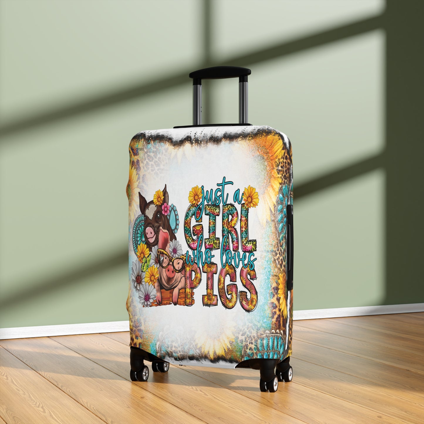 Luggage Cover, Country and Western, Just a Girl who Loves Pigs, awd-1024