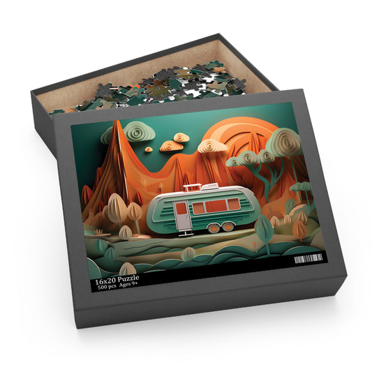 Puzzle, Camping, Caravan (120, 252, 500-Piece) awd-560