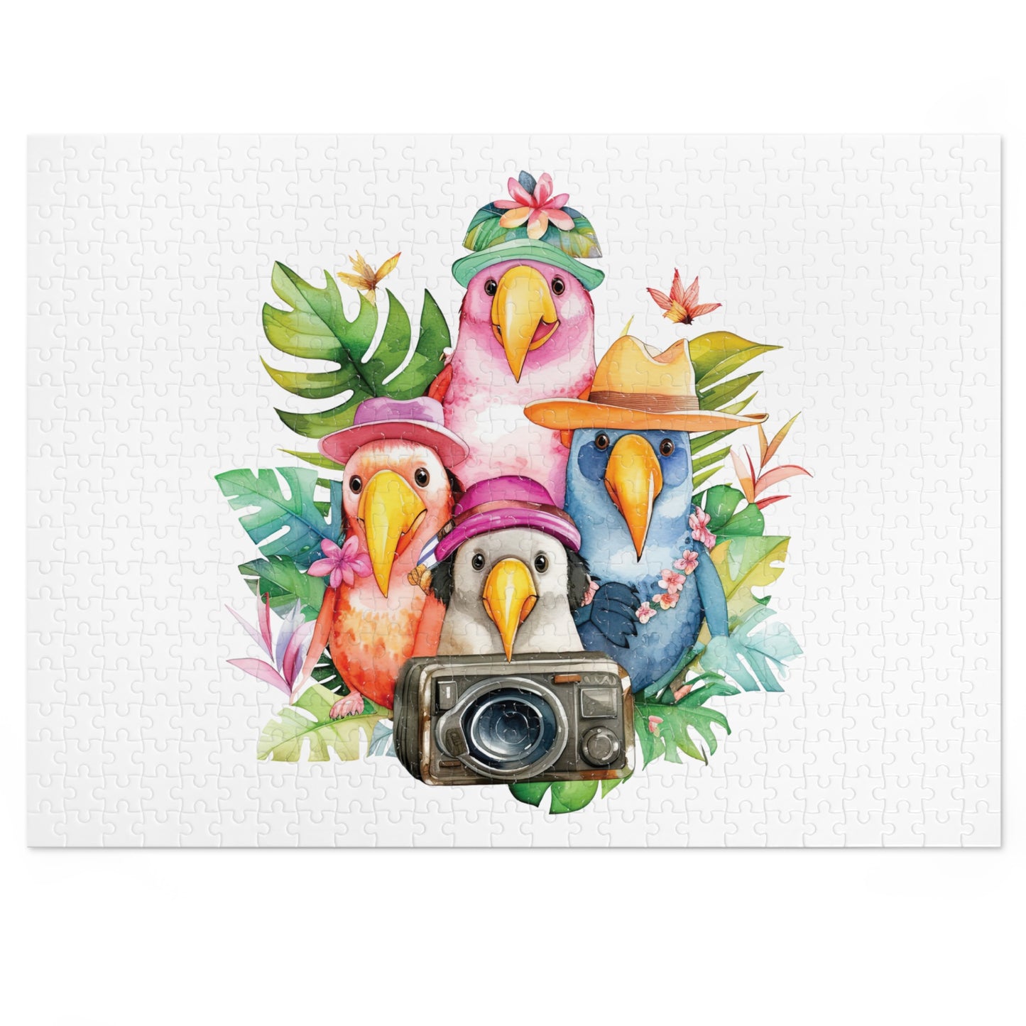 Jigsaw Puzzle, Parrots, Personalised/Non-Personalised (30, 110, 252, 500,1000-Piece)