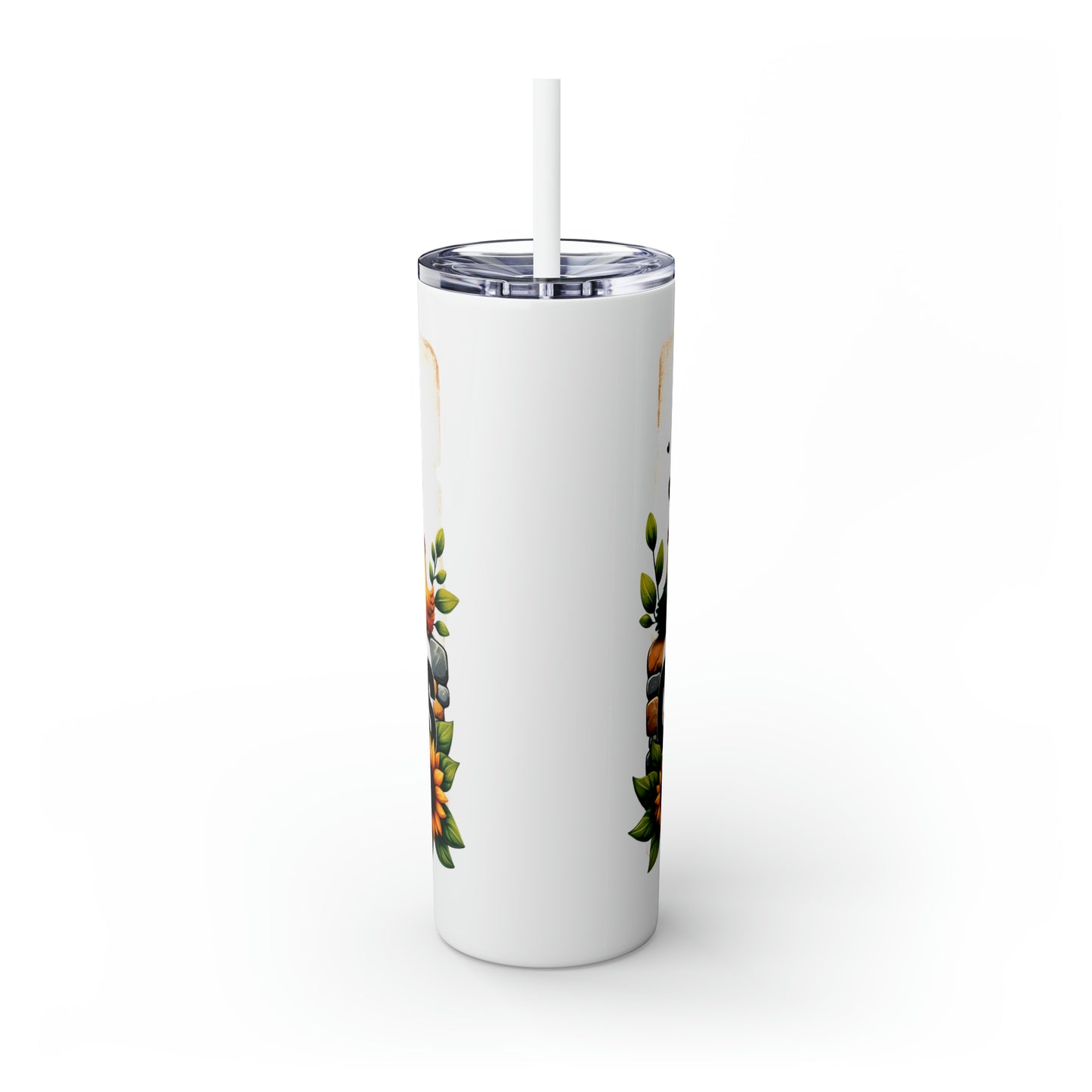 Skinny Tumbler with Straw, 20oz, Home is where my Chicken is, awd-1261