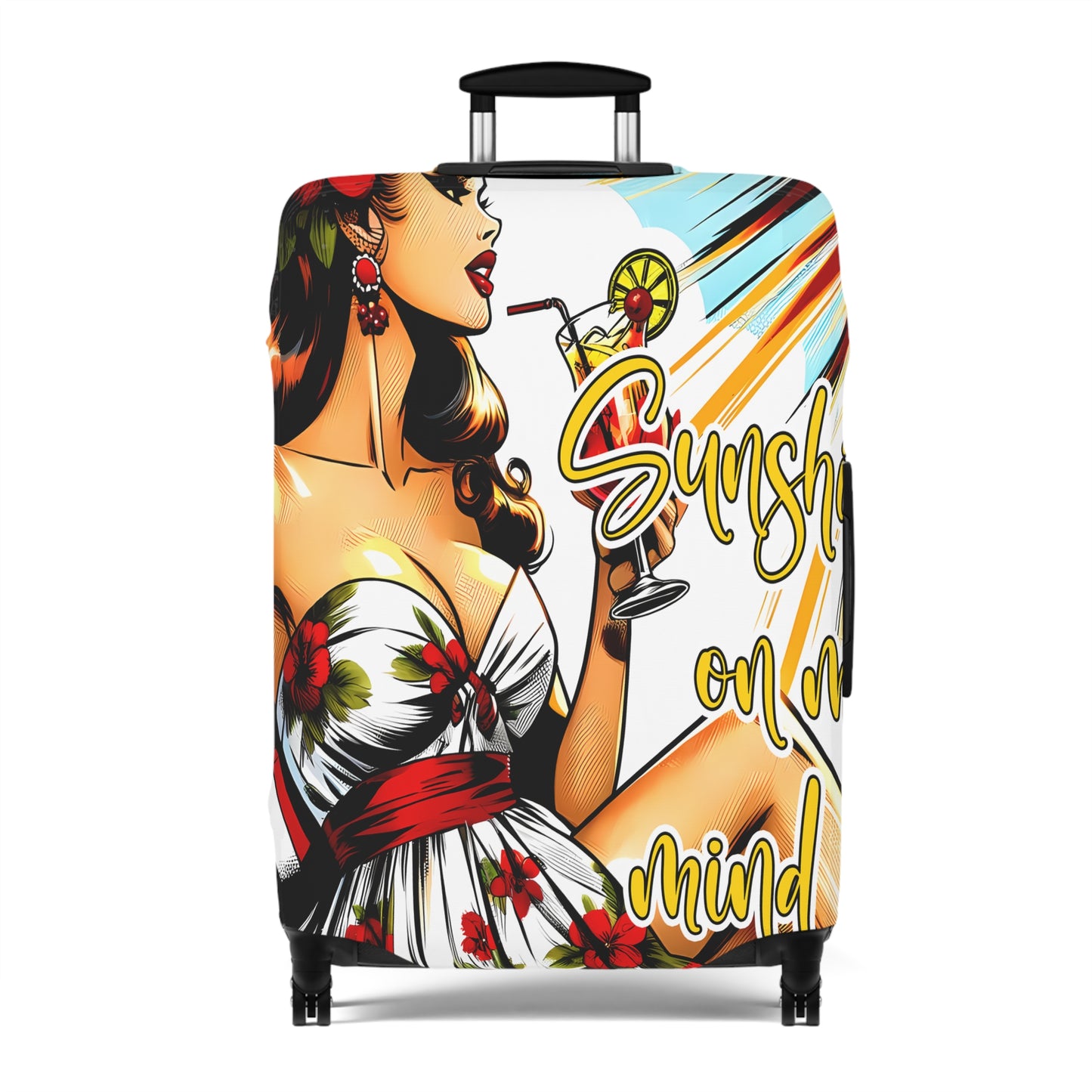 Luggage Cover, Retro Girl, Sunshine on my Mind, awd-3005