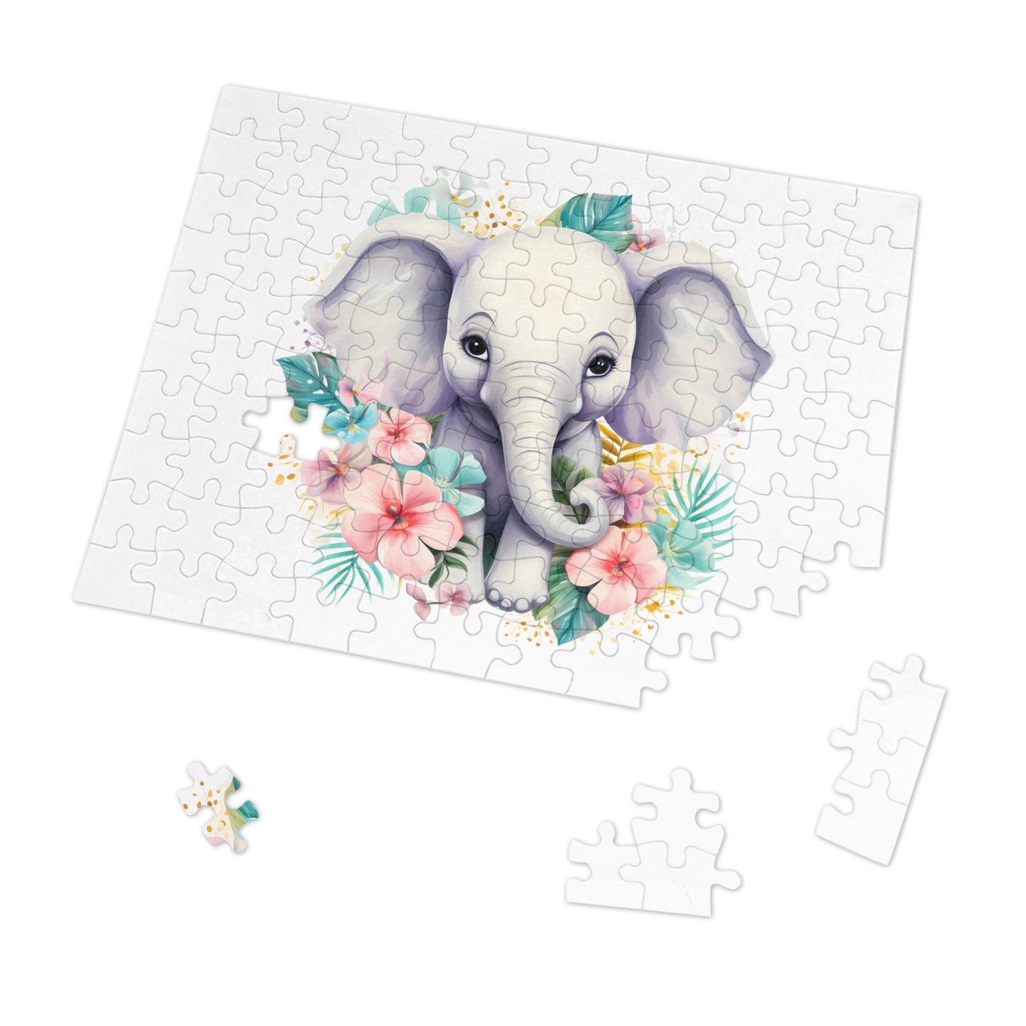 Jigsaw Puzzle, Elephant, Personalised/Non-Personalised (30, 110, 252, 500,1000-Piece)