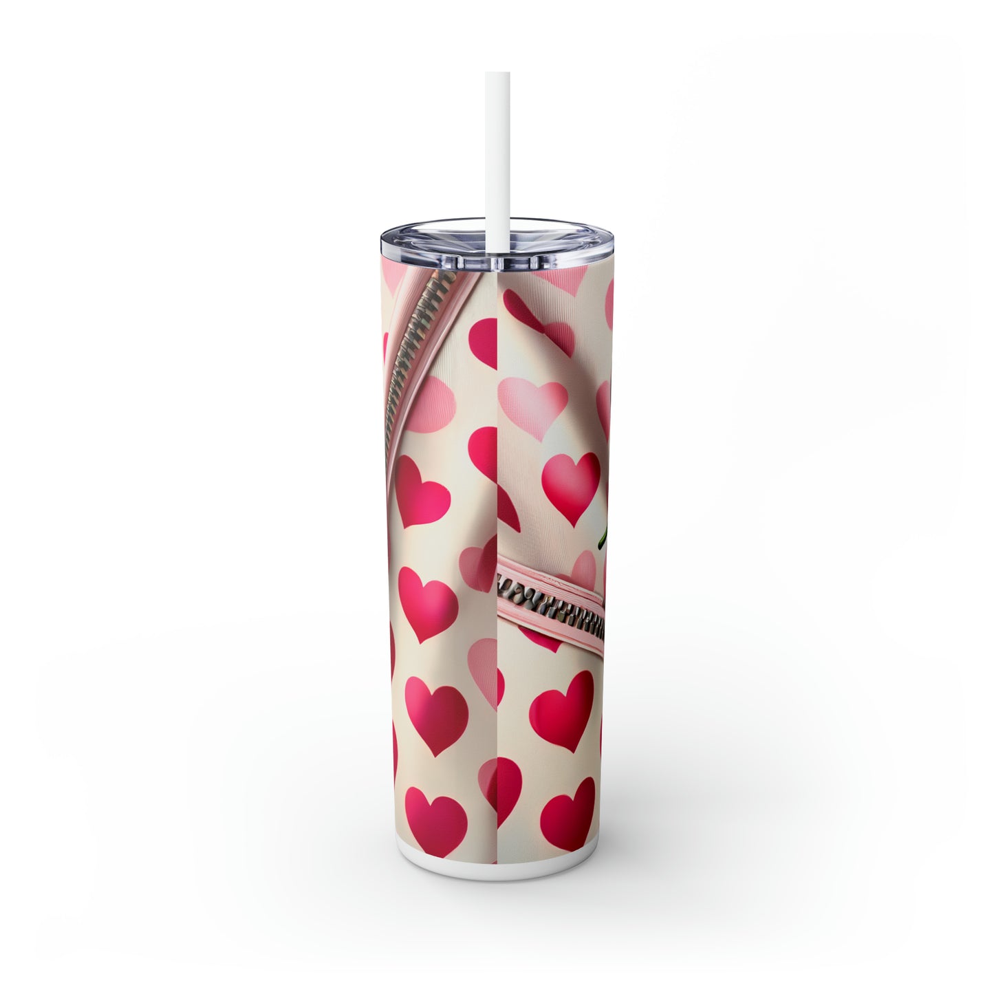 Skinny Tumbler with Straw, 20oz, Dog, Valentines Day, awd-908