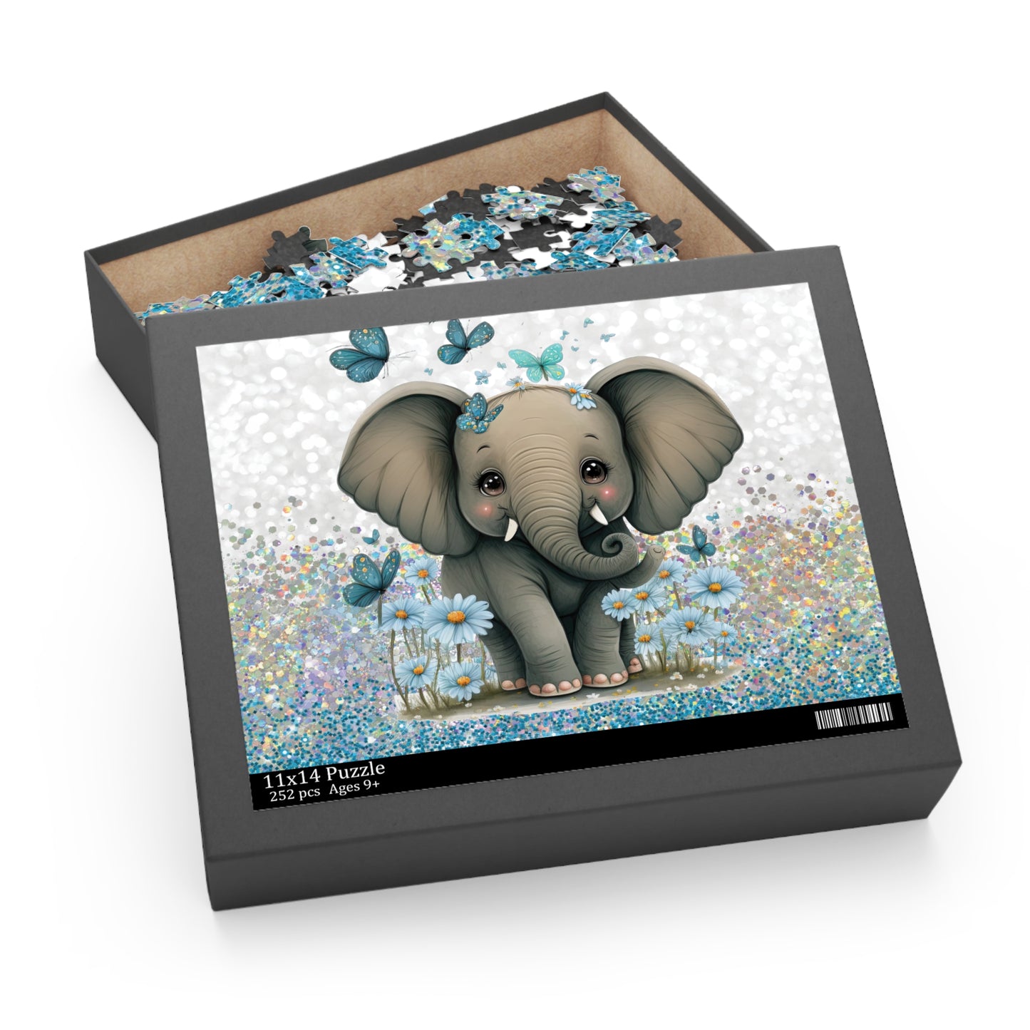 Personalised/Non-Personalised Puzzle, Elephant (120, 252, 500-Piece)