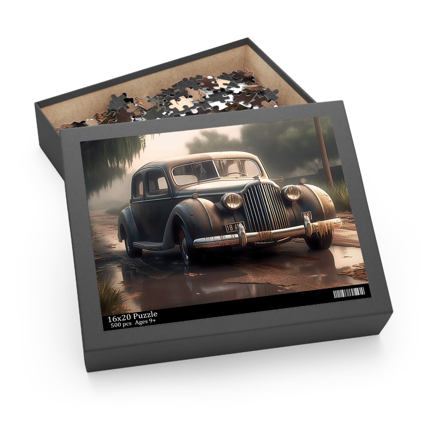 Personalised/Non-Personalised Puzzle, Vintage Car (120, 252, 500-Piece)