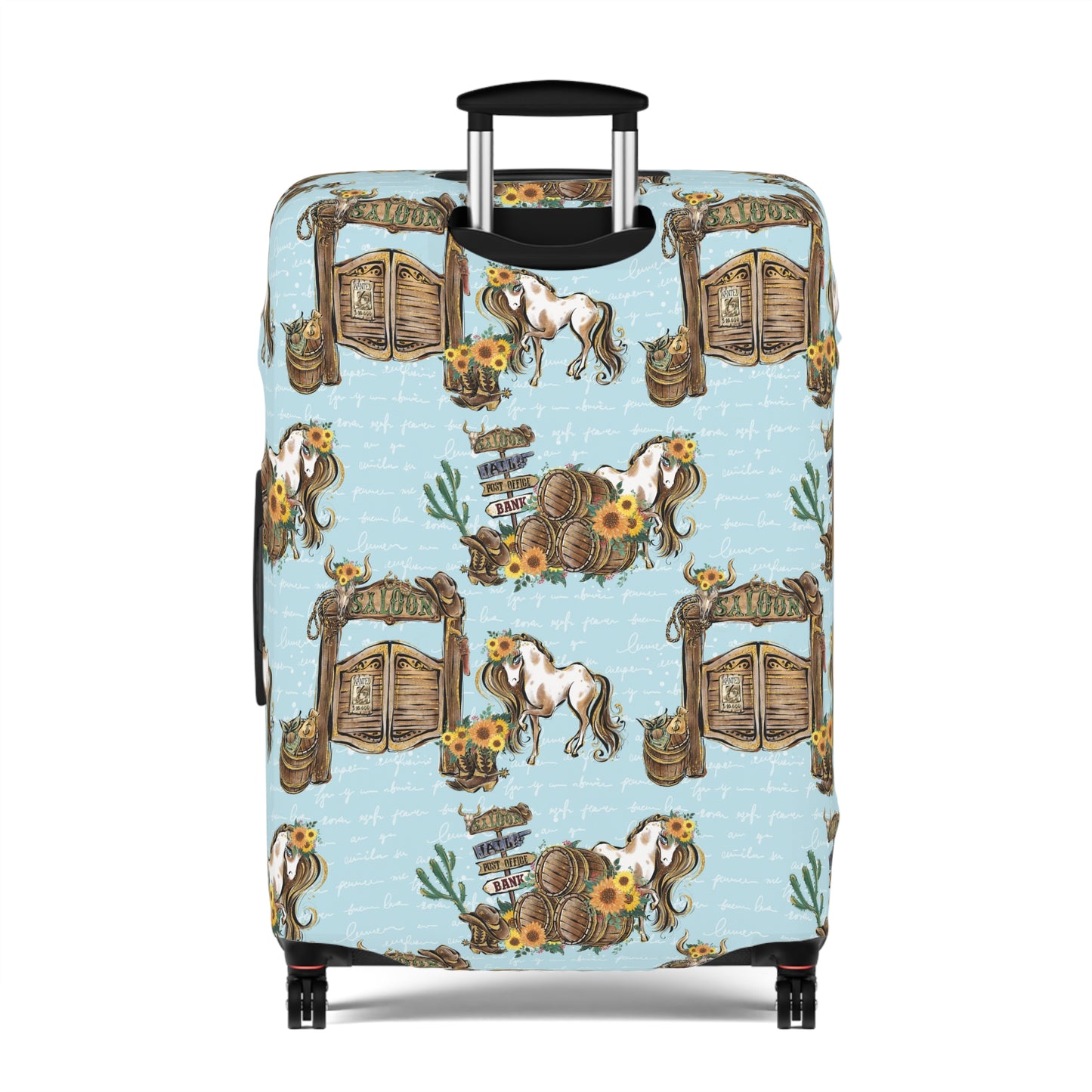 Luggage Cover, Howdy Cowboy Blue