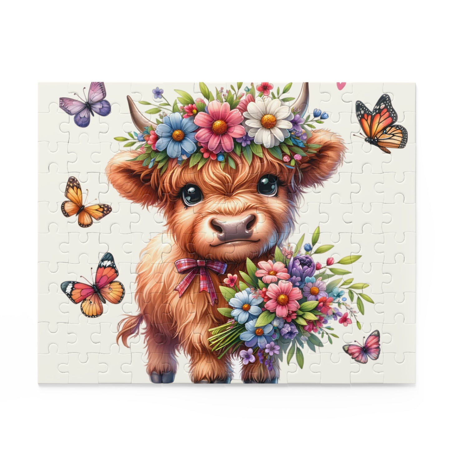 Personalised/Non-Personalised Puzzle, Highland Cow (120, 252, 500-Piece)