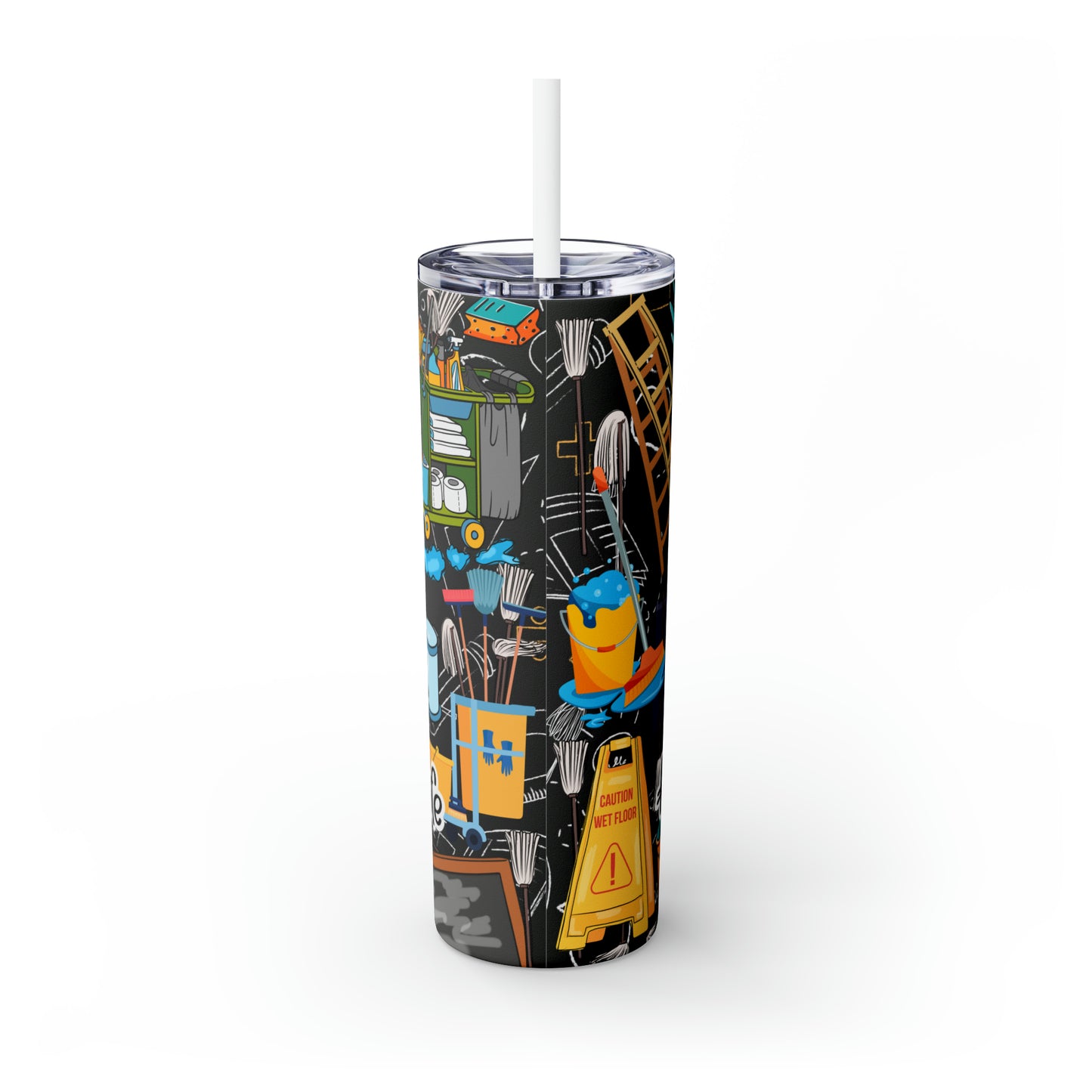 Skinny Tumbler with Straw, 20oz, Custodian Life