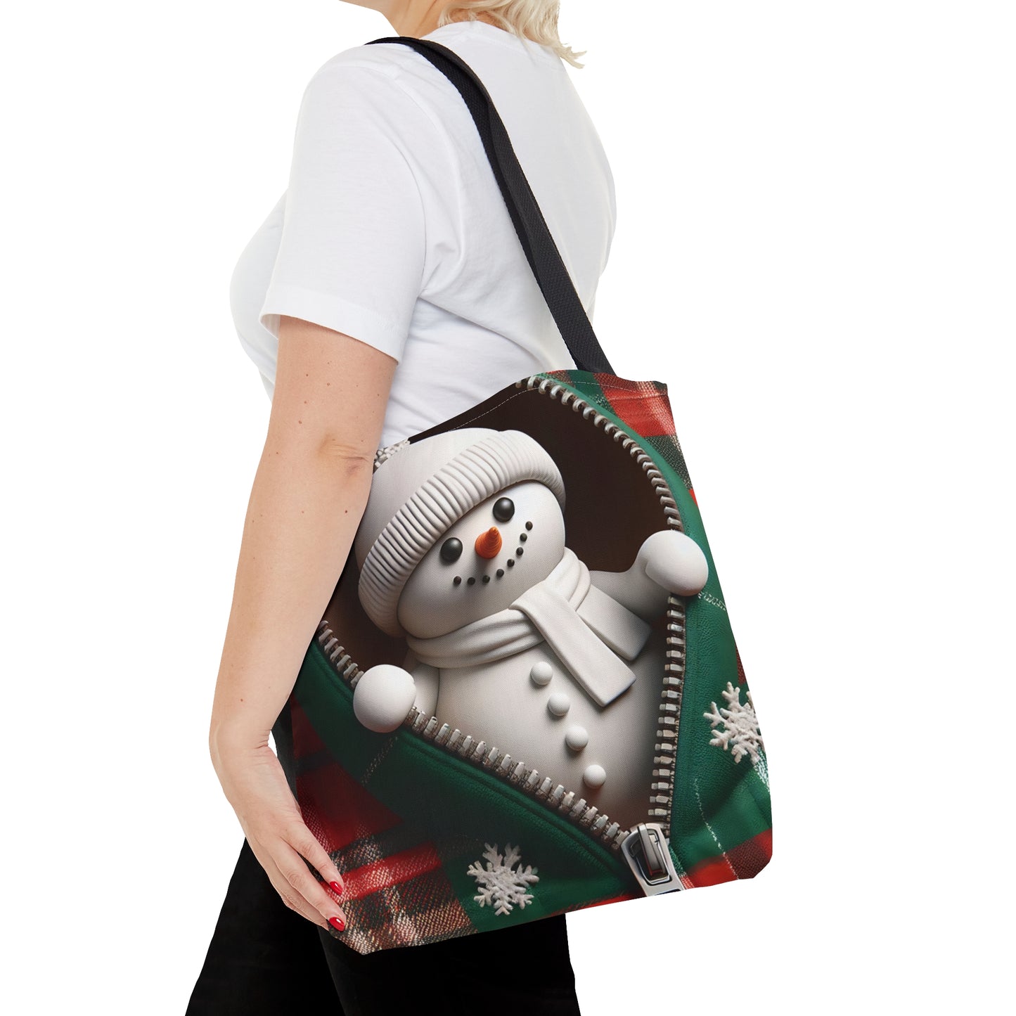 Tote Bag, Christmas, Snowman, Personalised/Non-Personalised Tote bag