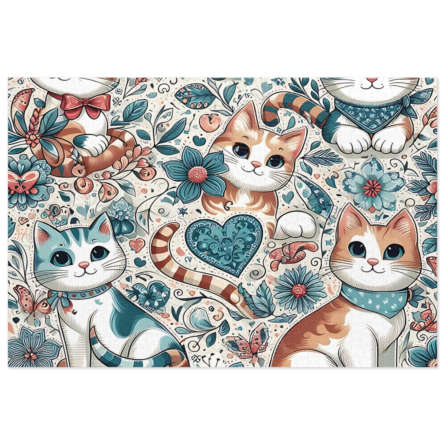 Jigsaw Puzzle, Cats, Personalised/Non-Personalised (30, 110, 252, 500,1000-Piece)