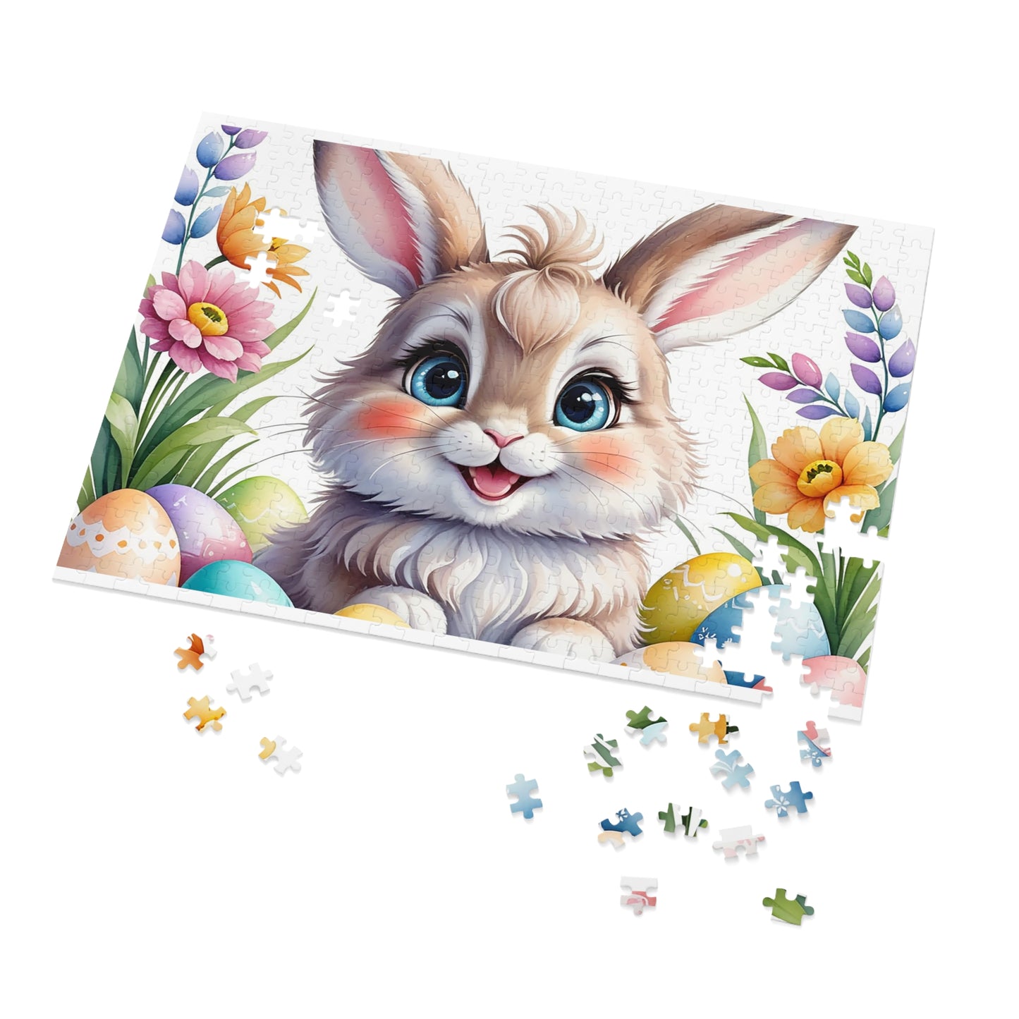 Puzzle, Easter, Rabbit, Personalised/Non-Personalised (30, 110, 252, 500,1000-Piece) awd-653