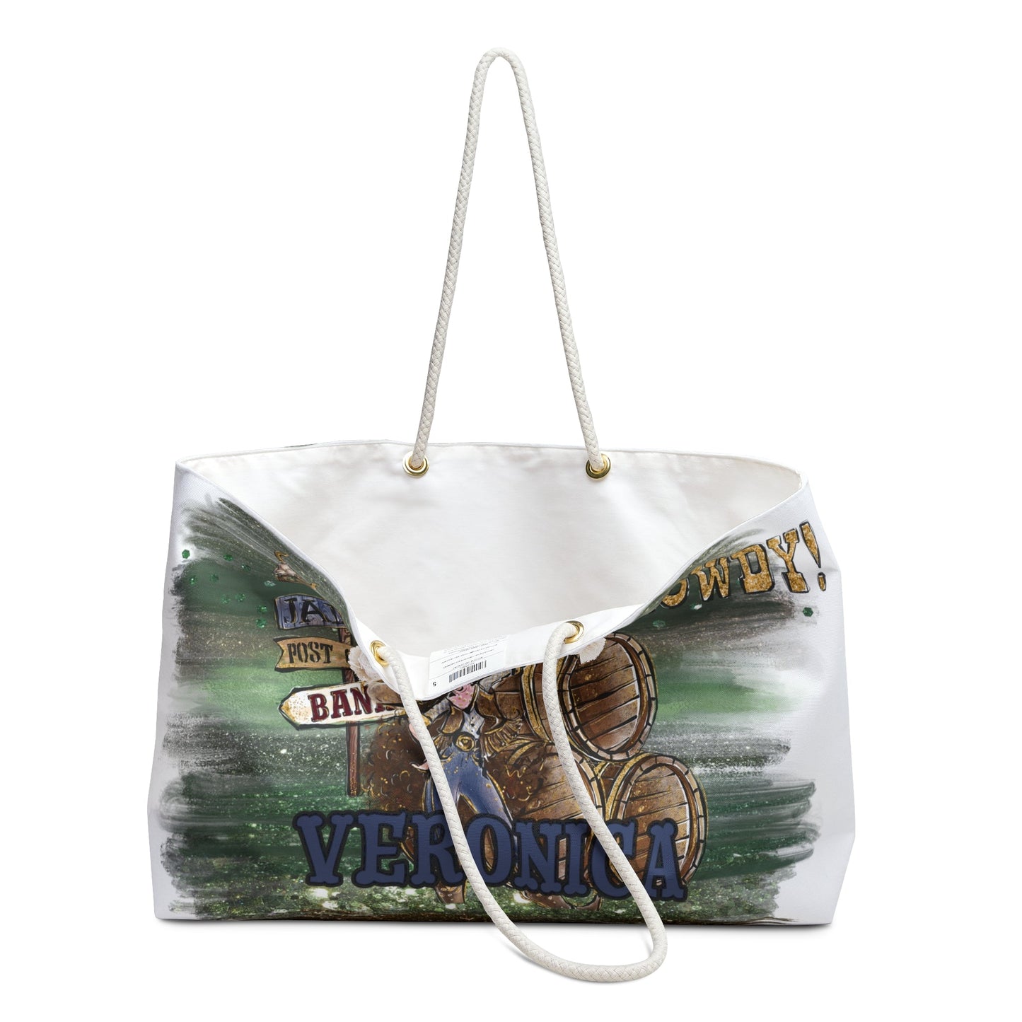 Personalised Weekender Bag, Howdy, Large Weekender Bag, Beach Bag, Book Bag