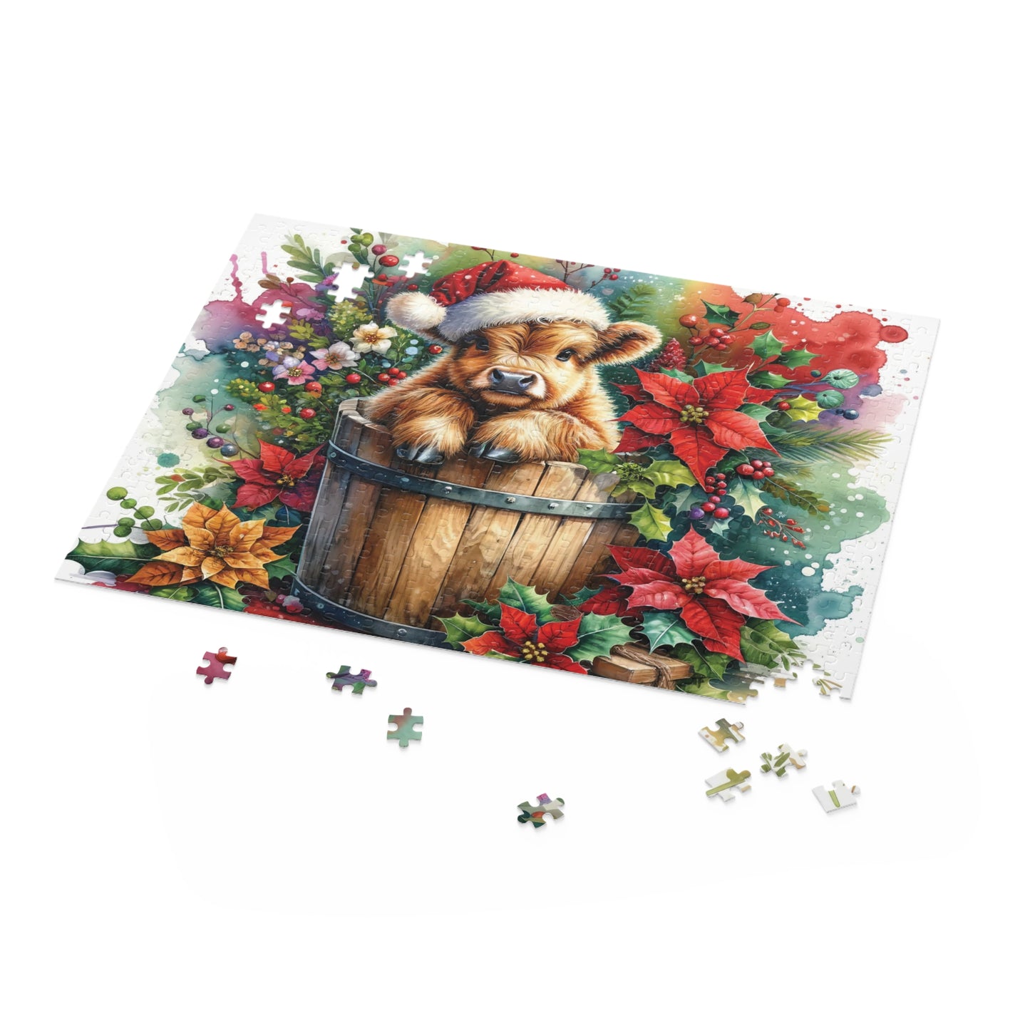 Personalised/Non-Personalised Puzzle, Highland Cow (120, 252, 500-Piece)