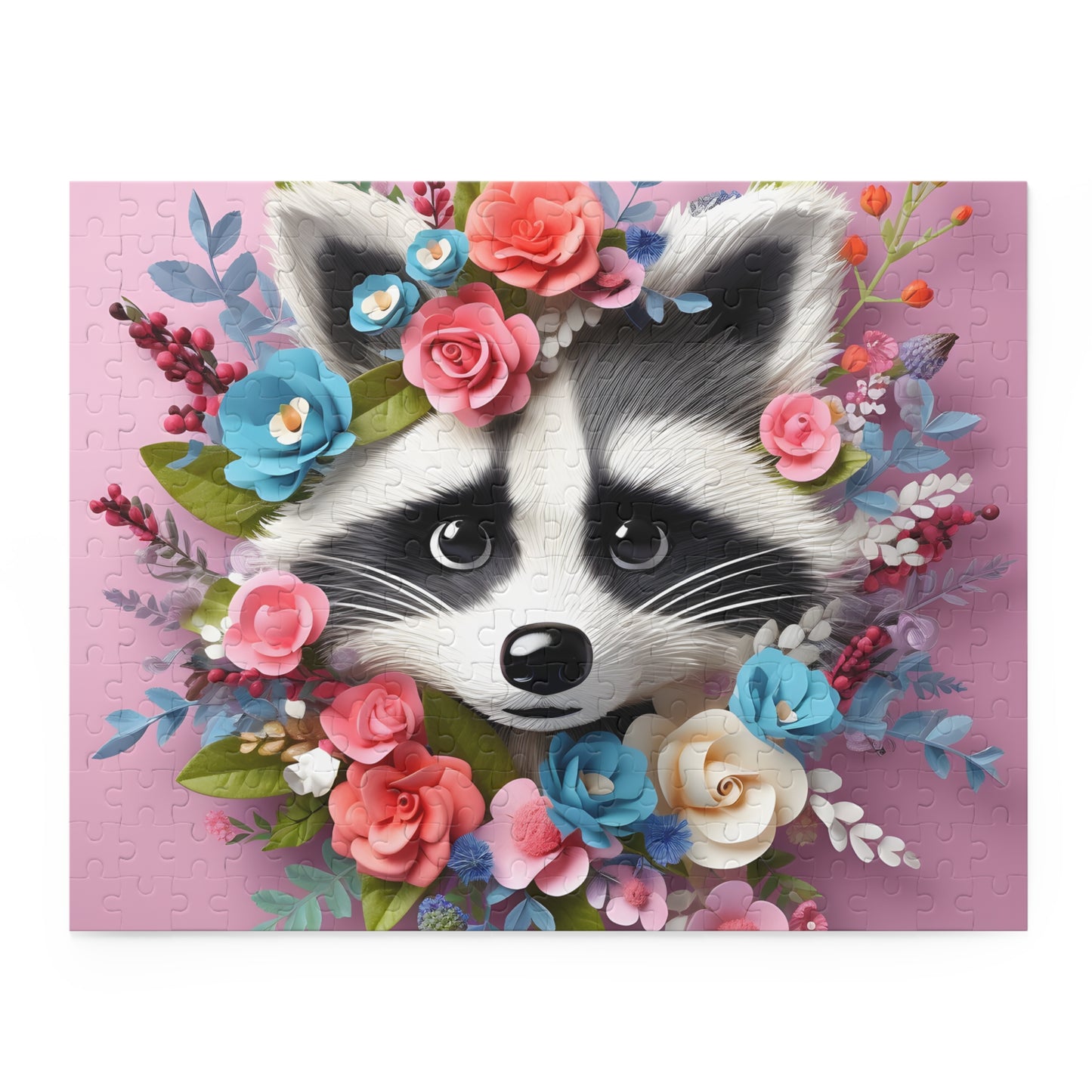 Personalised/Non-Personalised Puzzle, Racoon (120, 252, 500-Piece)