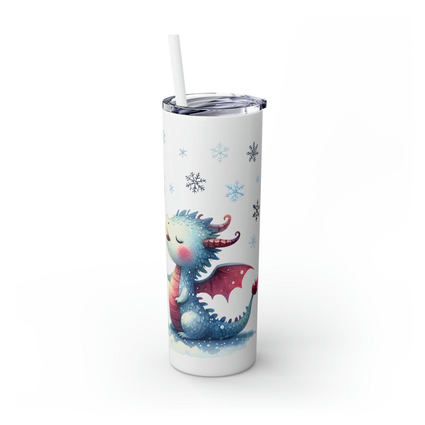 Skinny Tumbler with Straw, 20oz, Dragon, awd-020