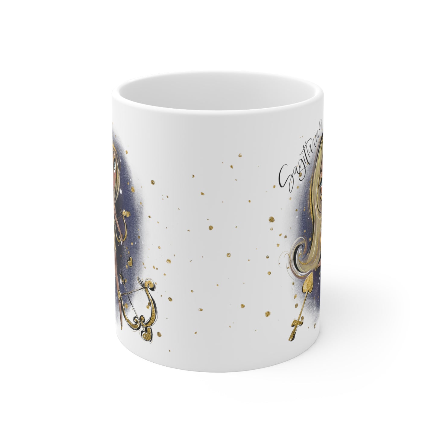 Personalised/Non Personalised Zodiac Sign, Sagittarius, Ceramic Mug 11oz