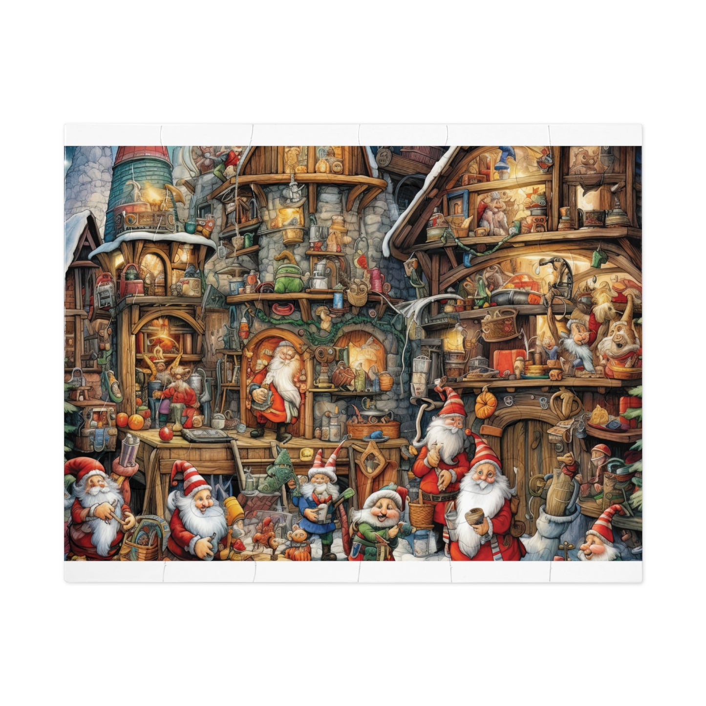 Jigsaw Puzzle, Santa's Workshop, Personalised/Non-Personalised (30, 110, 252, 500,1000-Piece)