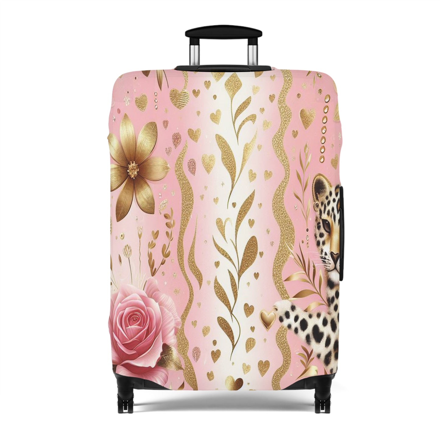 Luggage Cover, Floral Leopard, awd-3078