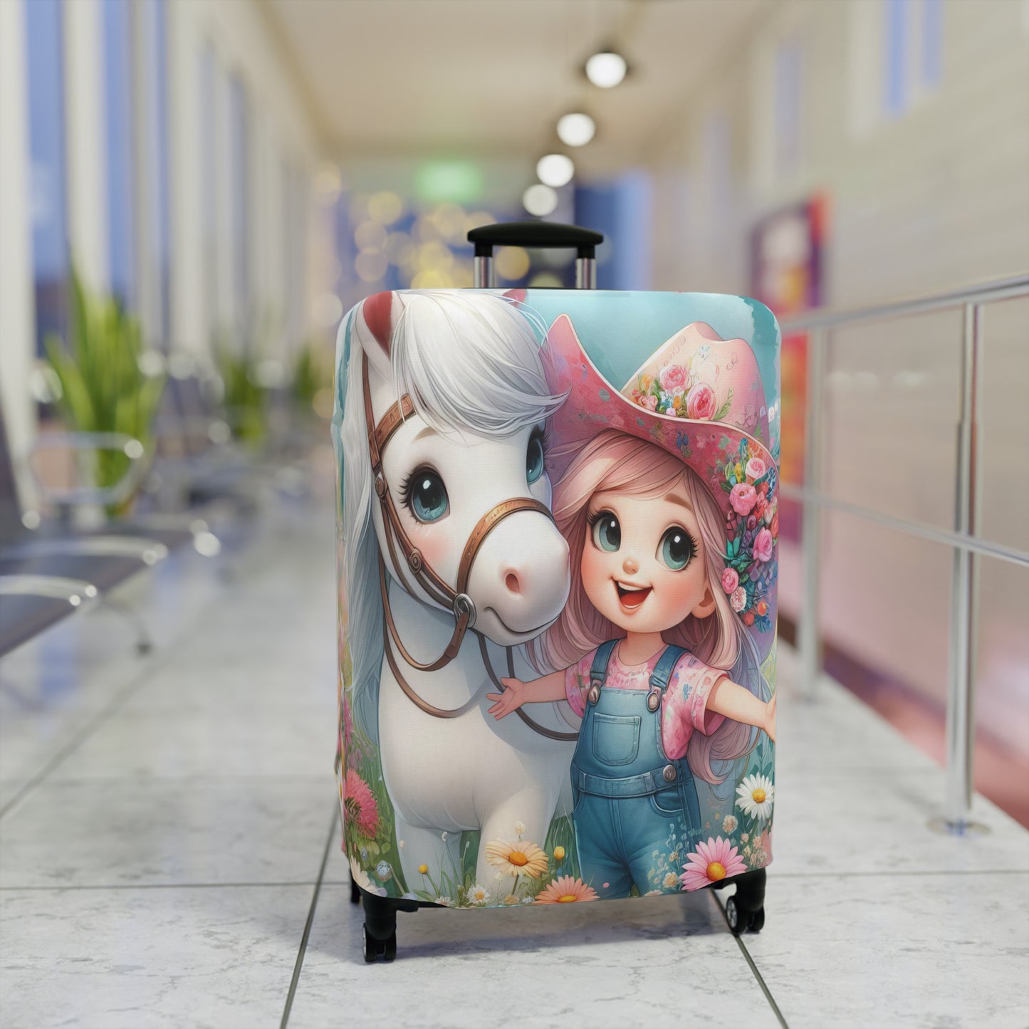 Luggage Cover, Just a Girl who Loves Horses, awd-3070