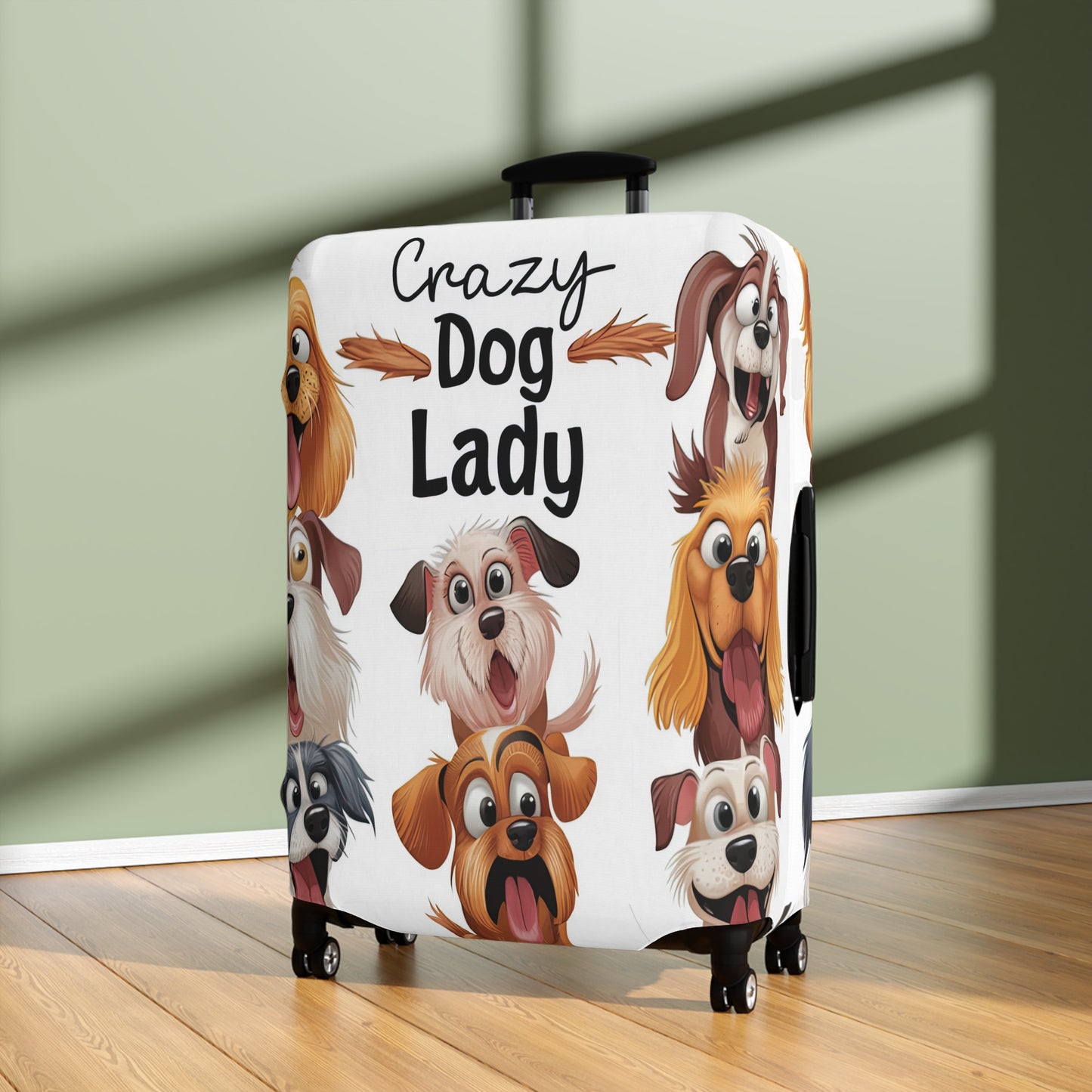 Luggage Cover, Crazy Dog Lady, awd-1490