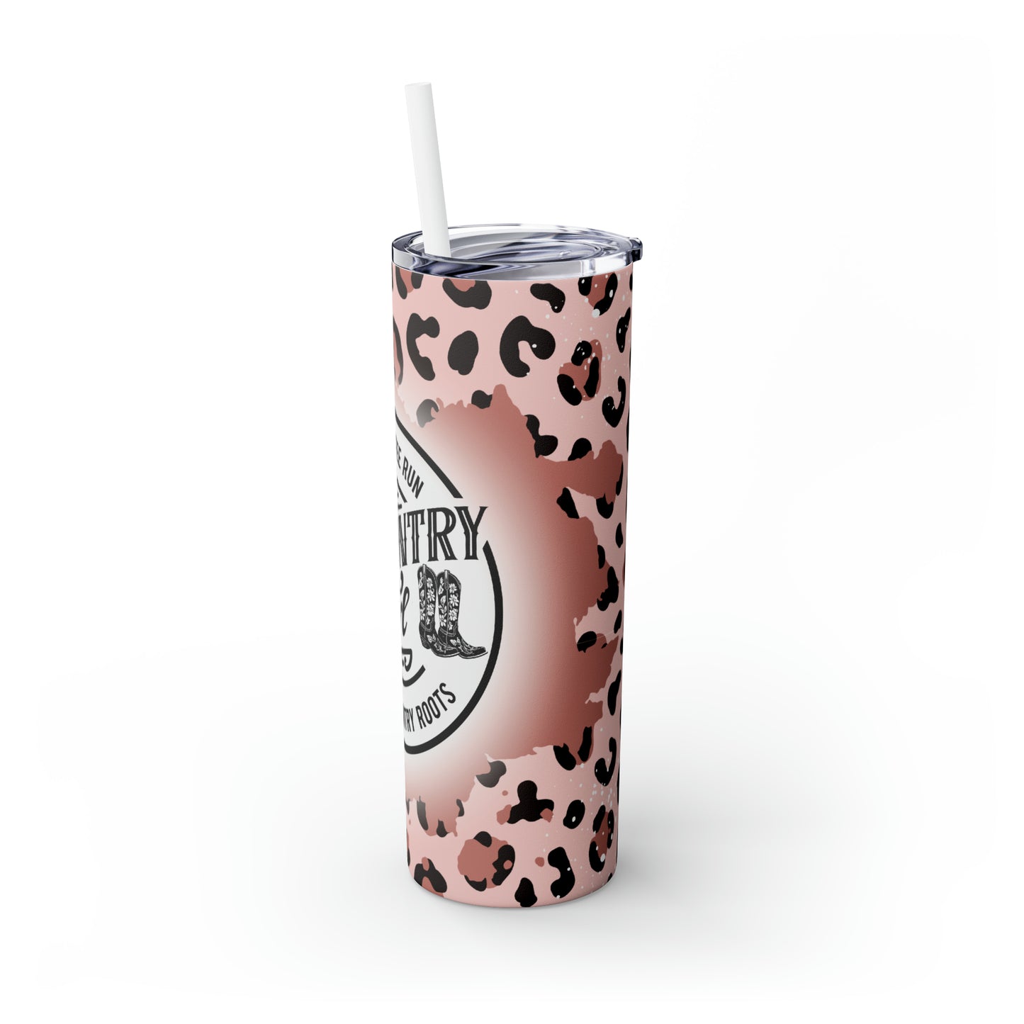 Skinny Tumbler with Straw, 20oz Country Girl