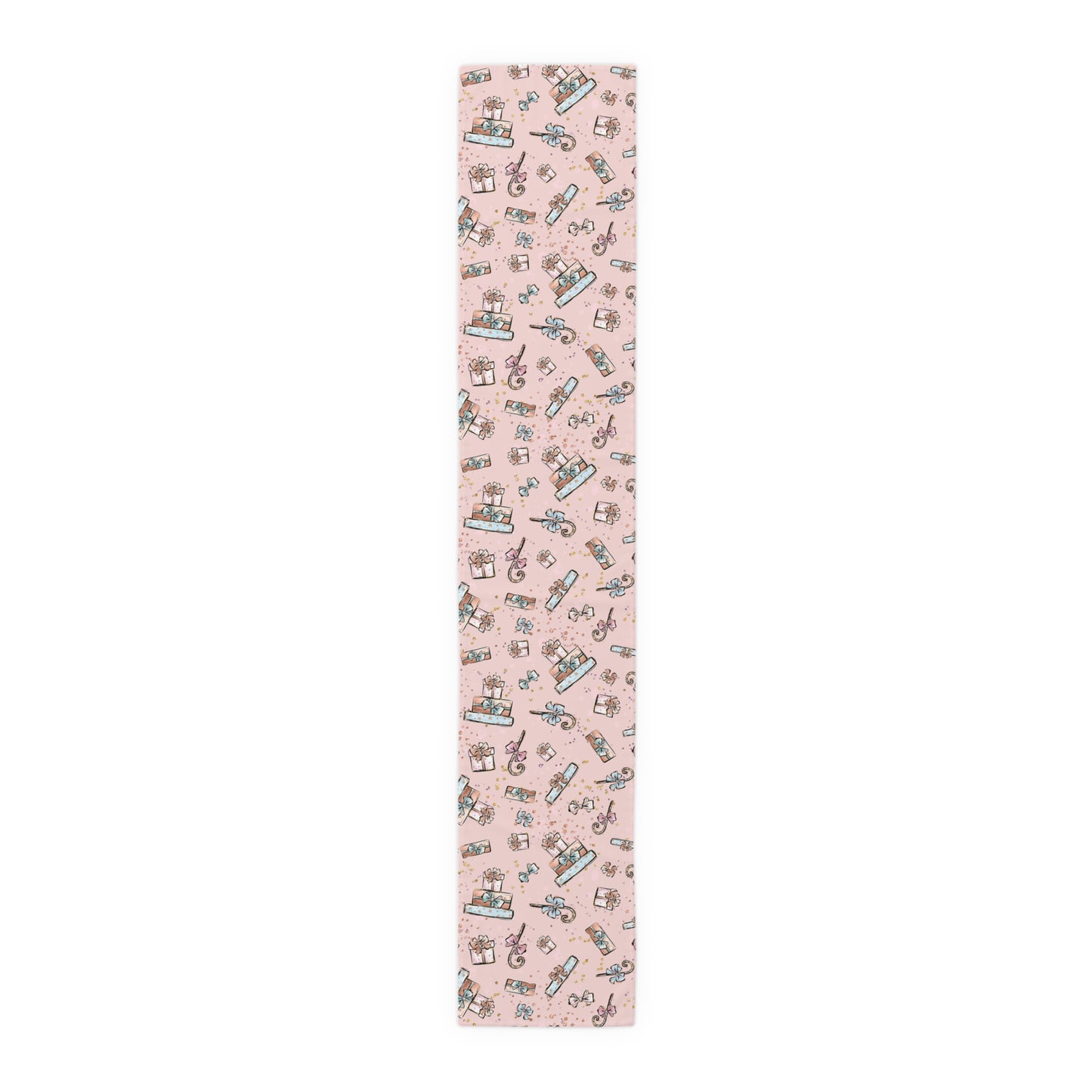 Pink Christmas, Presents, Table Runner, Cotton Twill and Poly Available, 2 sizes Available