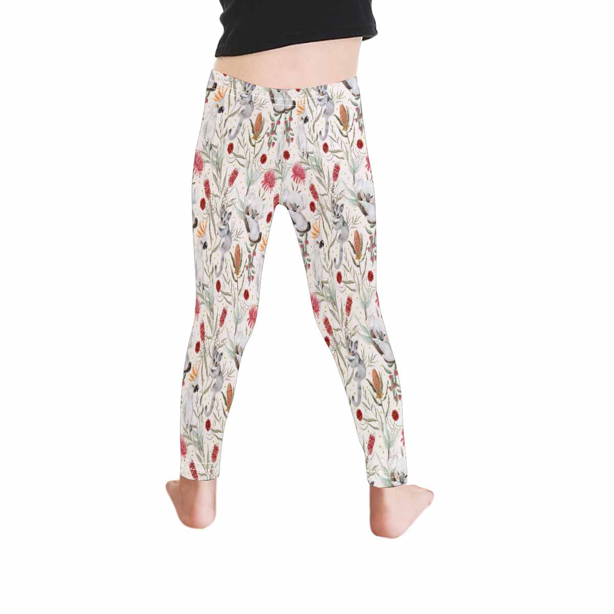 Australian Animals, Koala Cockatoo and Sugar Glider  Kid's Leggings