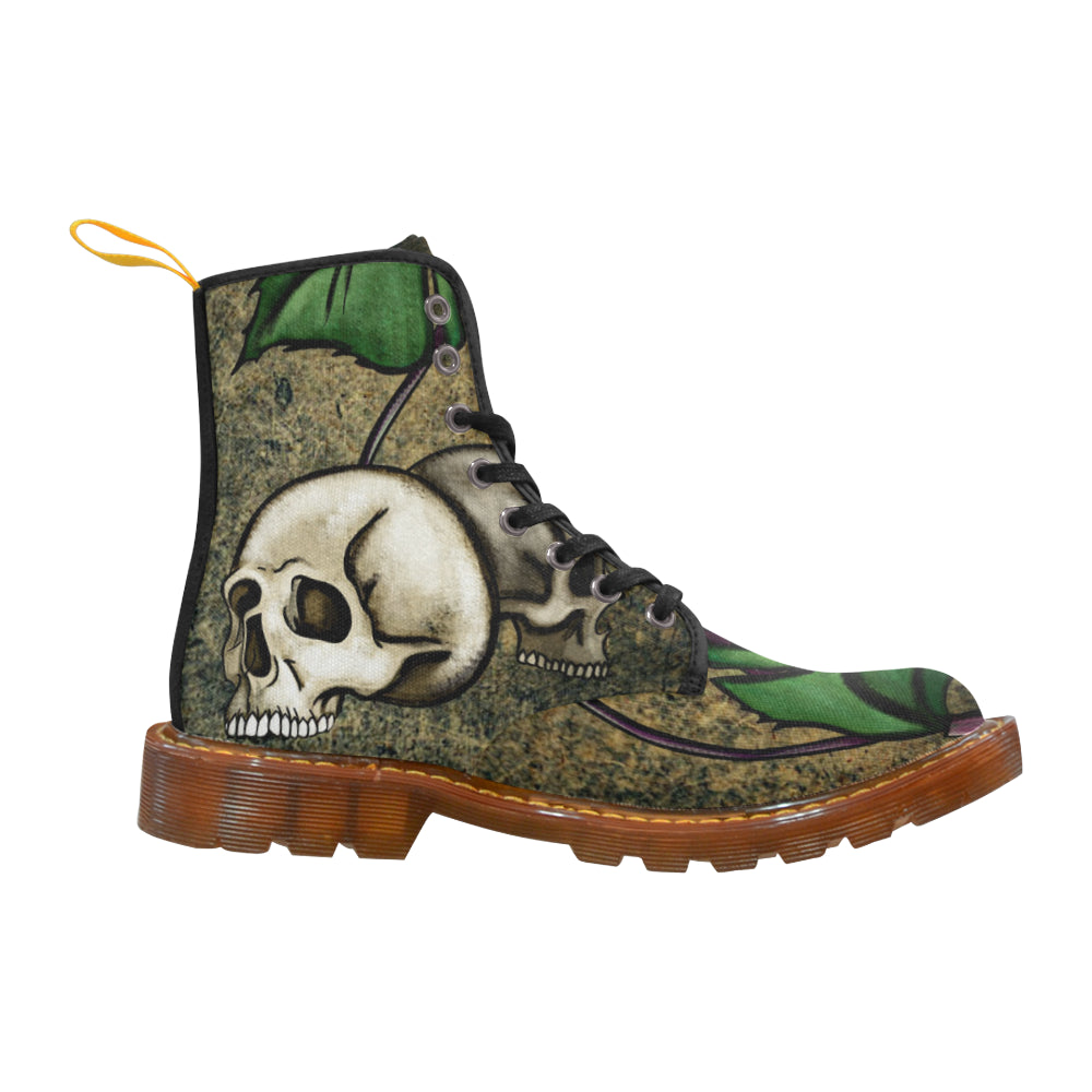 Skull And Crossbones Martin Boots For Women Model 1203H