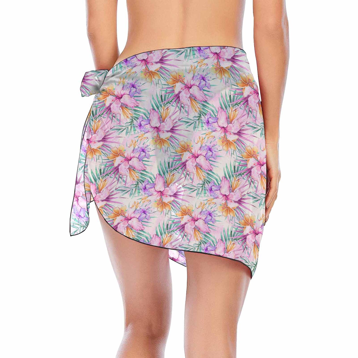 Pink Hibiscus  Women's Beach Sarong Wrap