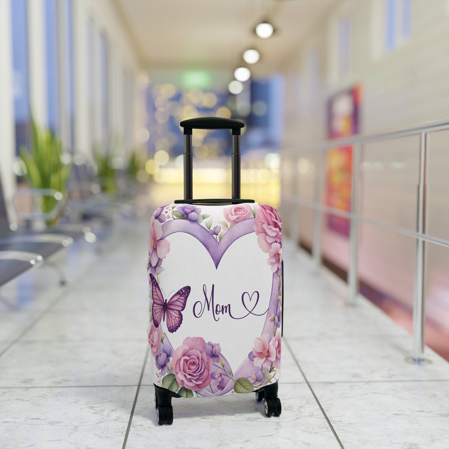 Luggage Cover, Butterfly Heart, Mom, awd-1662