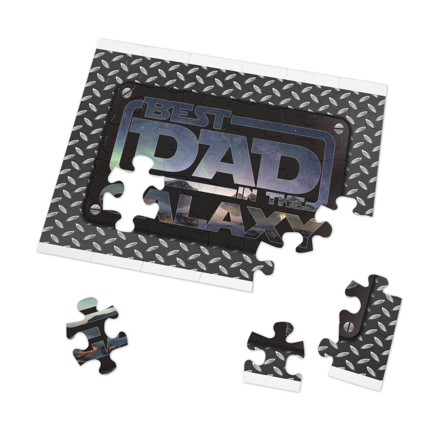 Jigsaw Puzzle in Tin, Best Dad, Personalised/Non-Personalised, awd-1369 (30, 110, 252, 500,1000-Piece)