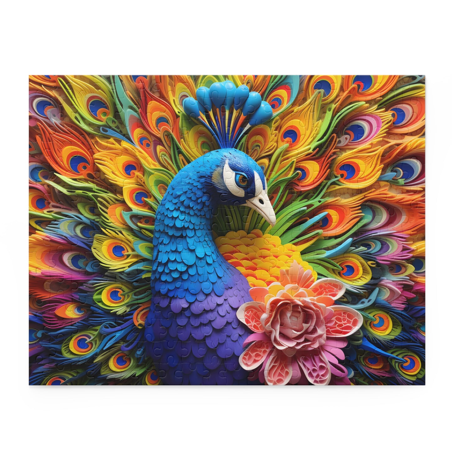 Personalised/Non-Personalised Puzzle, Peacock (120, 252, 500-Piece)